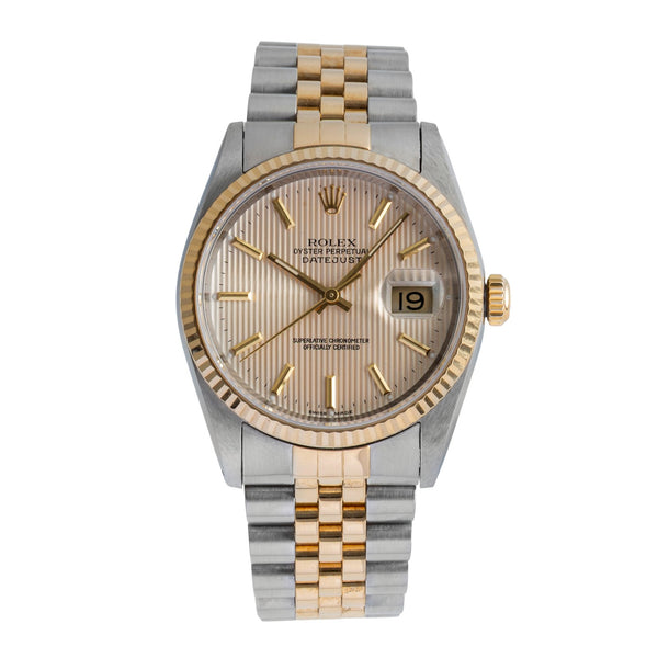 Rolex Datejust 36 Stahl / Gold Tapestry Dial Automatik Ref. 16233 B&P LC 100 [2602842]