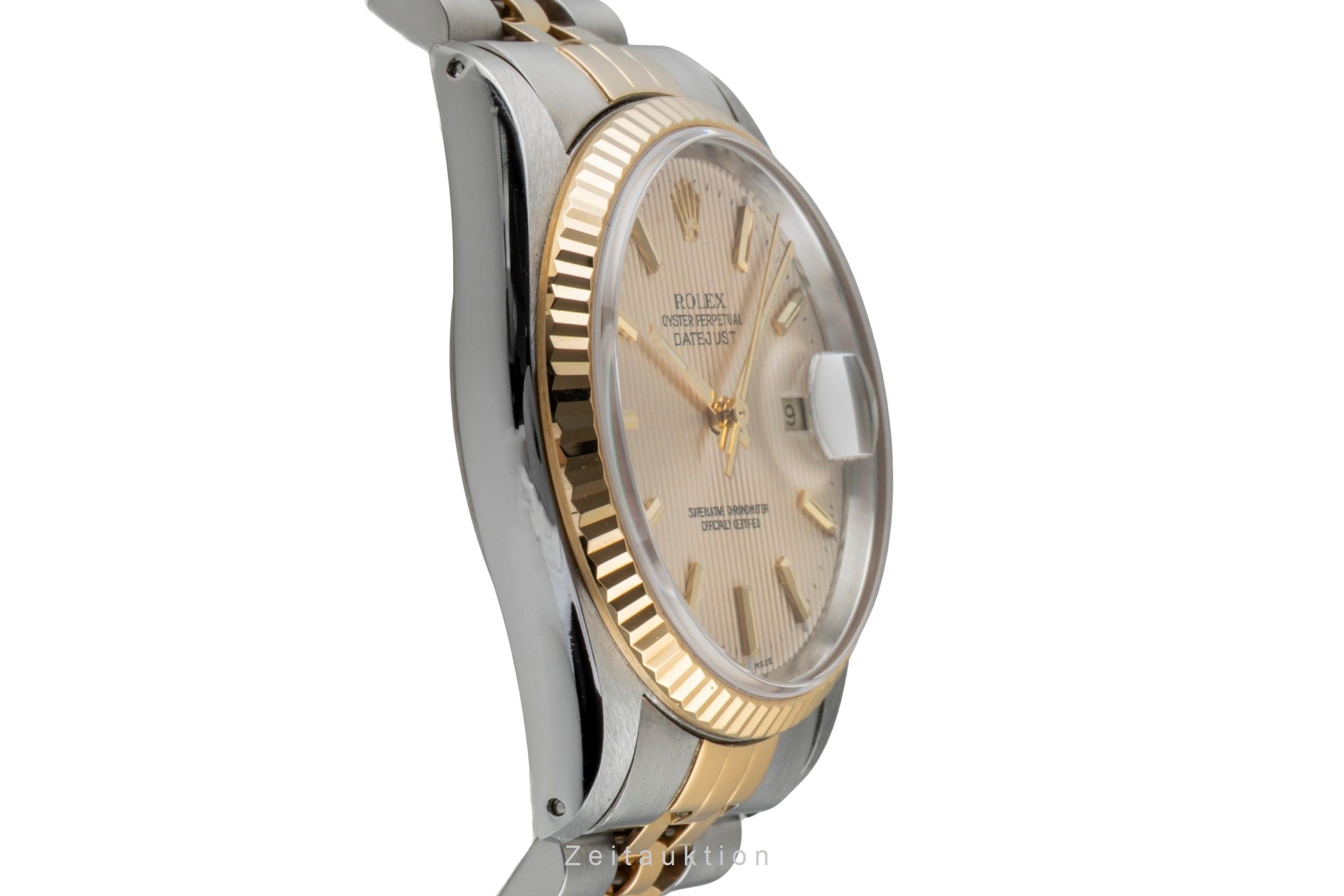 Rolex Datejust 36 Stahl / Gold Tapestry Dial Automatik Ref. 16233 B&P LC 100 [2602842]