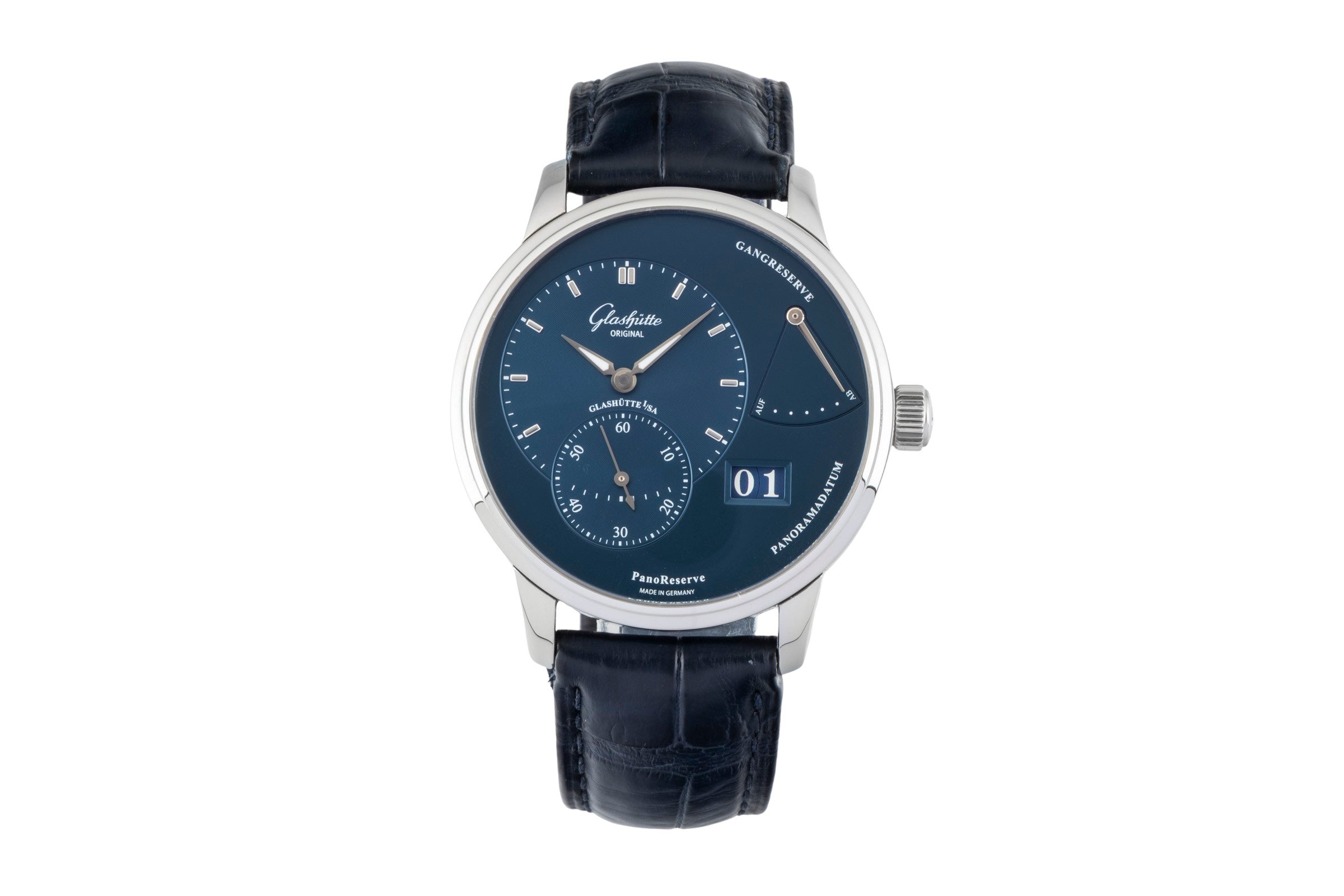 Glashütte PanoReserve steel manual winding men's watch 1-65-01-26-12-01 LP: 11400EUR  [2602847]