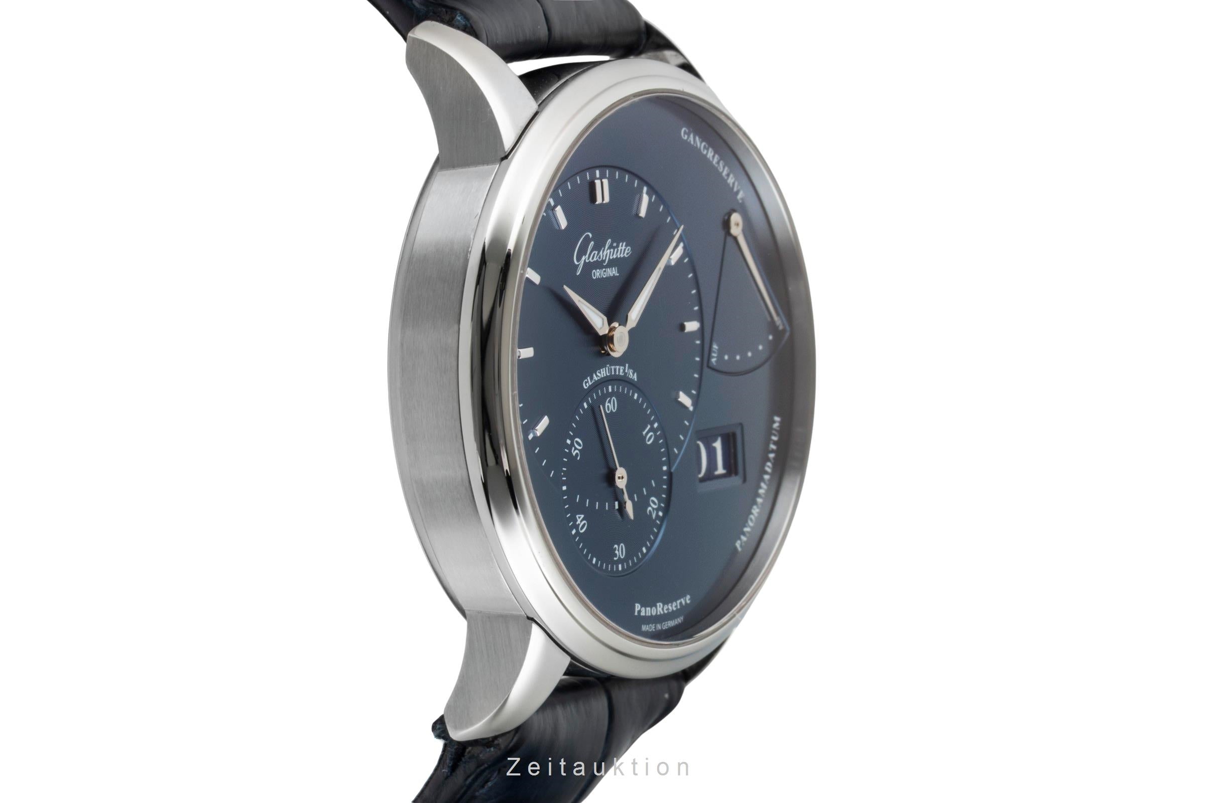 Glashütte PanoReserve acero cuerda manual reloj para caballeros 1-65-01-26-12-01 LP: 11400EUR  [2602847]