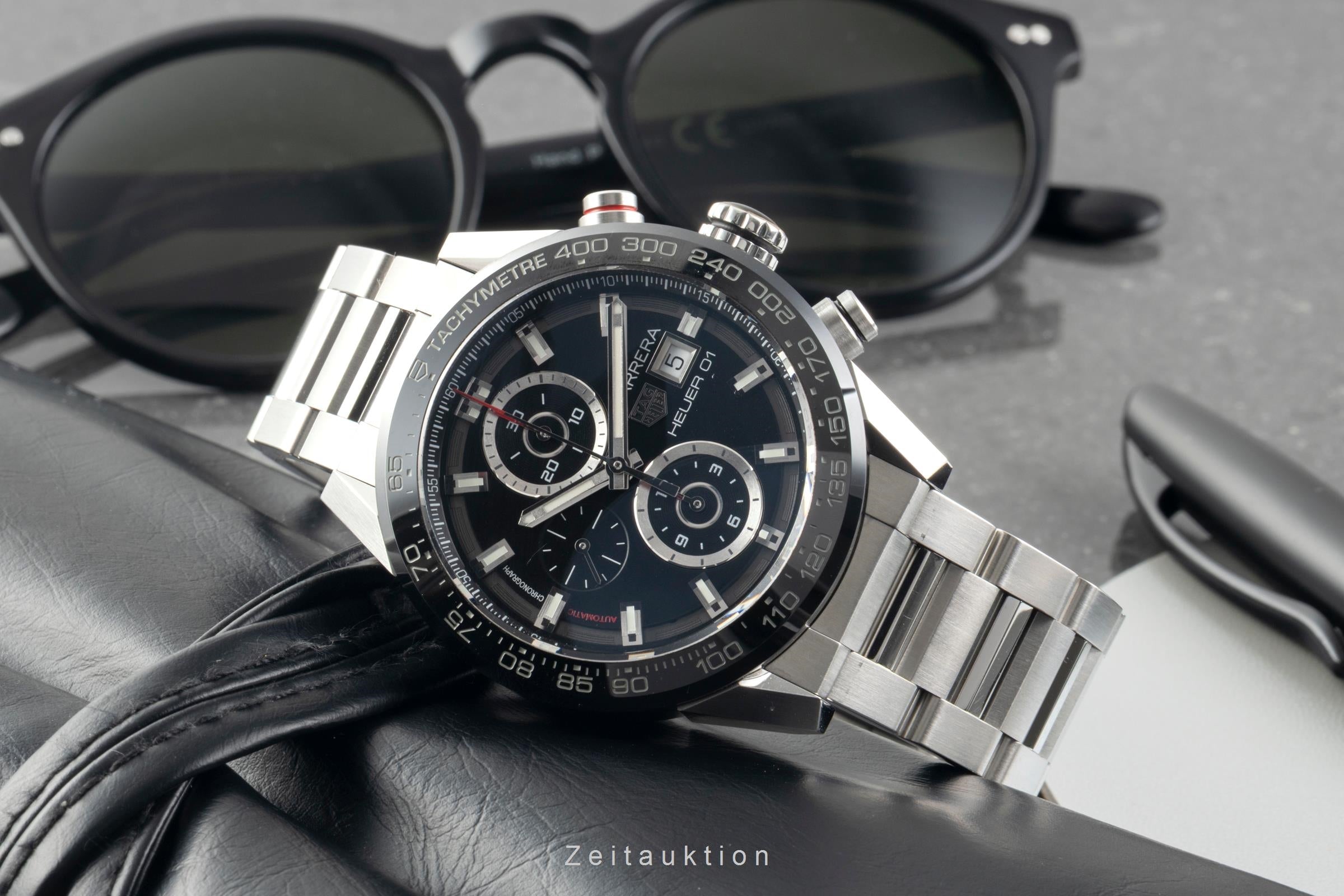 Tag Heuer Carrera Chronograph Stahl Automatik Herrenuhr CAR201Z.BA0714 B&P 2023 [2602859]