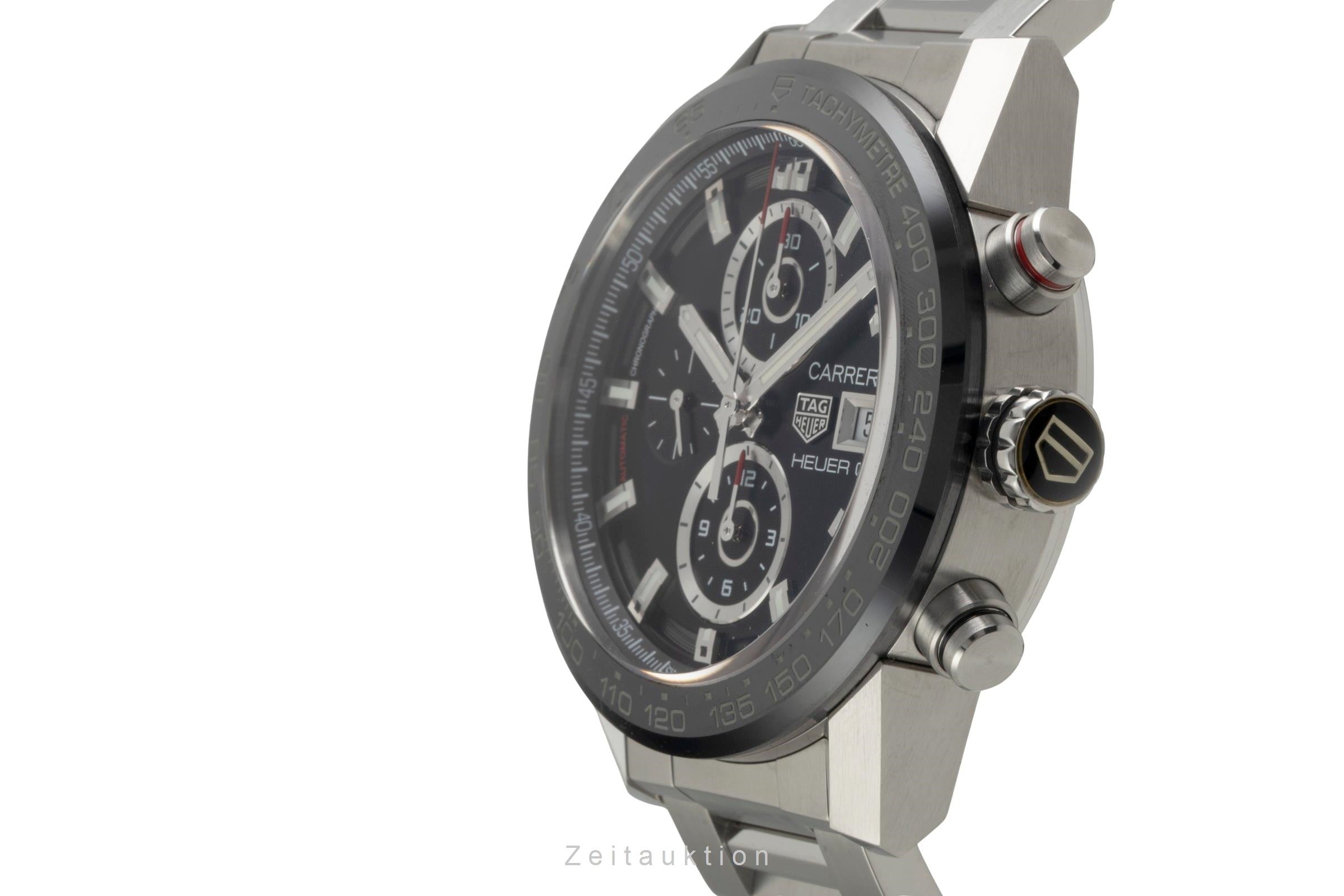Tag Heuer Carrera Chronograph Stahl Automatik Herrenuhr CAR201Z.BA0714 B&P 2023 [2602859]