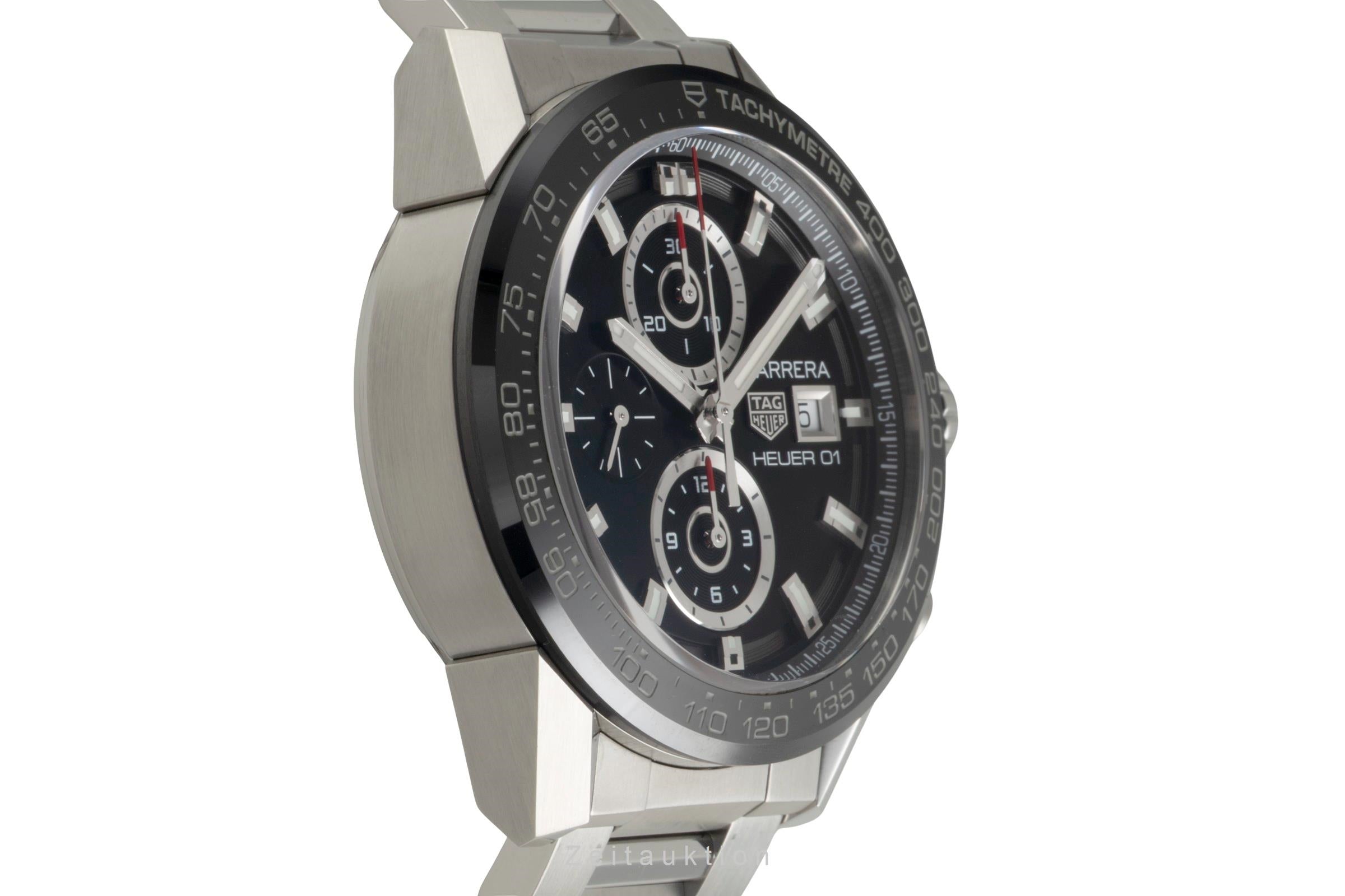 Tag Heuer Carrera Chronograph Stahl Automatik Herrenuhr CAR201Z.BA0714 B&P 2023 [2602859]