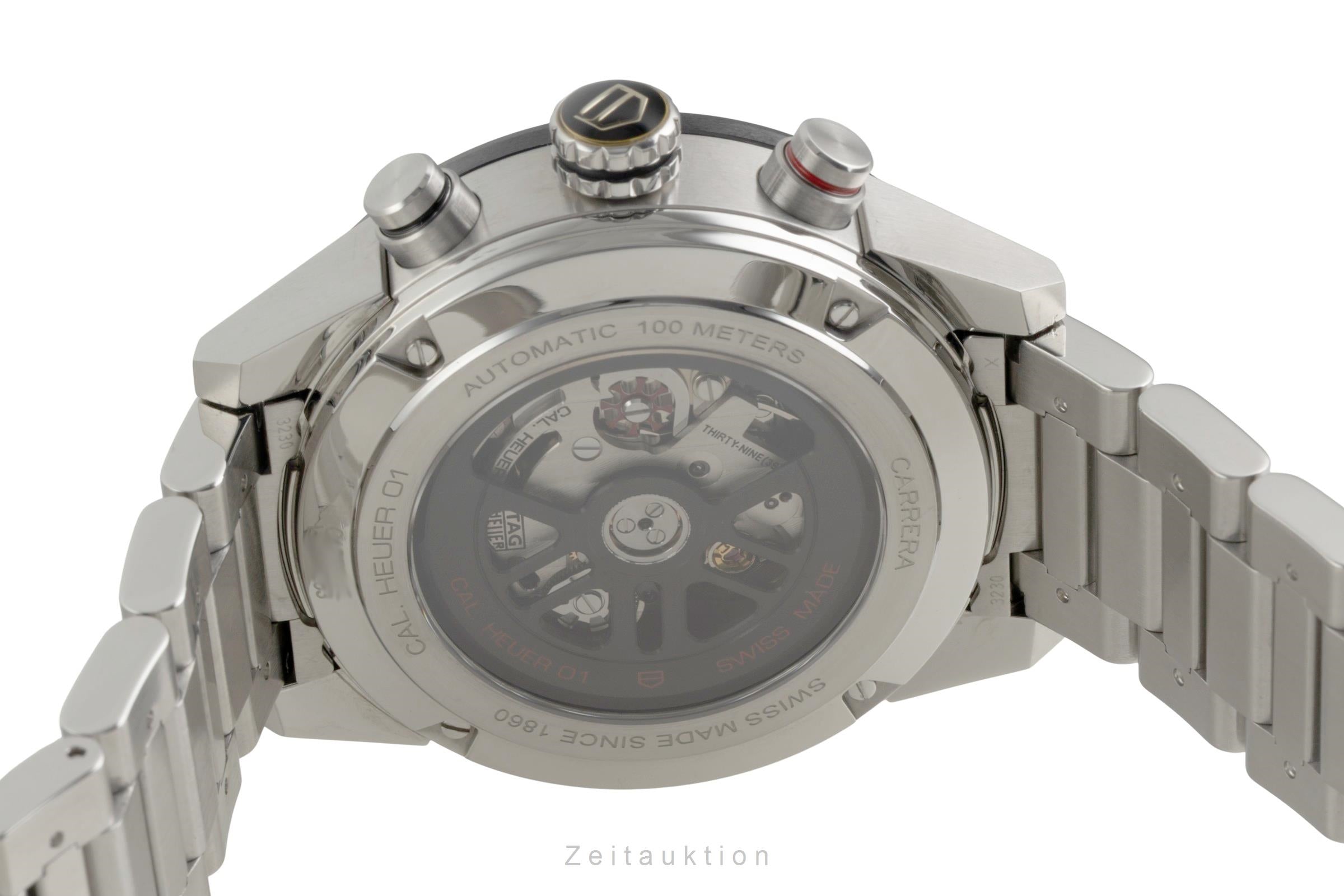 Tag Heuer Carrera Chronograph Stahl Automatik Herrenuhr CAR201Z.BA0714 B&P 2023 [2602859]