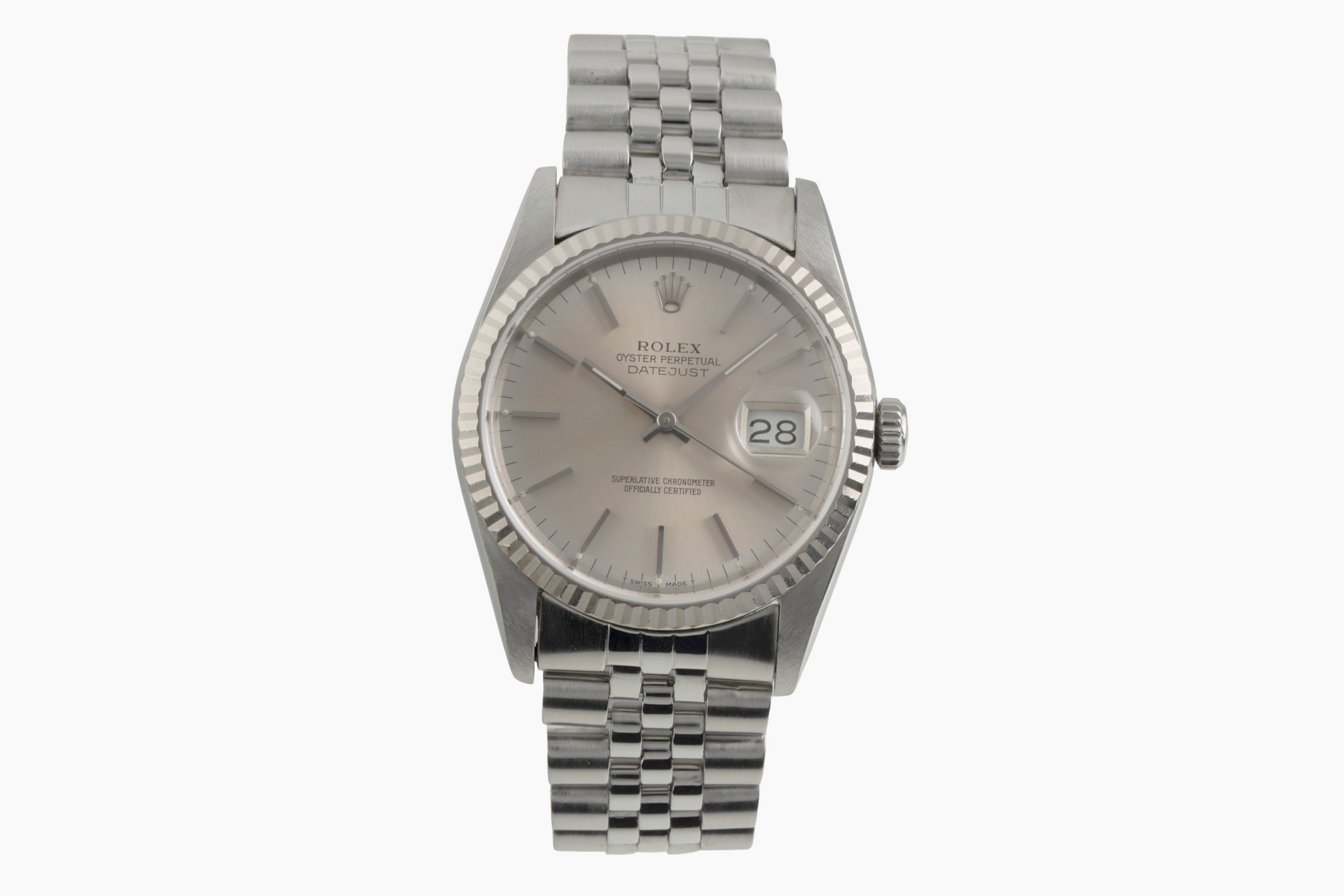 Rolex Datejust acciaio / oro bianco automatismo orologio da uomo 16234  [2602874]