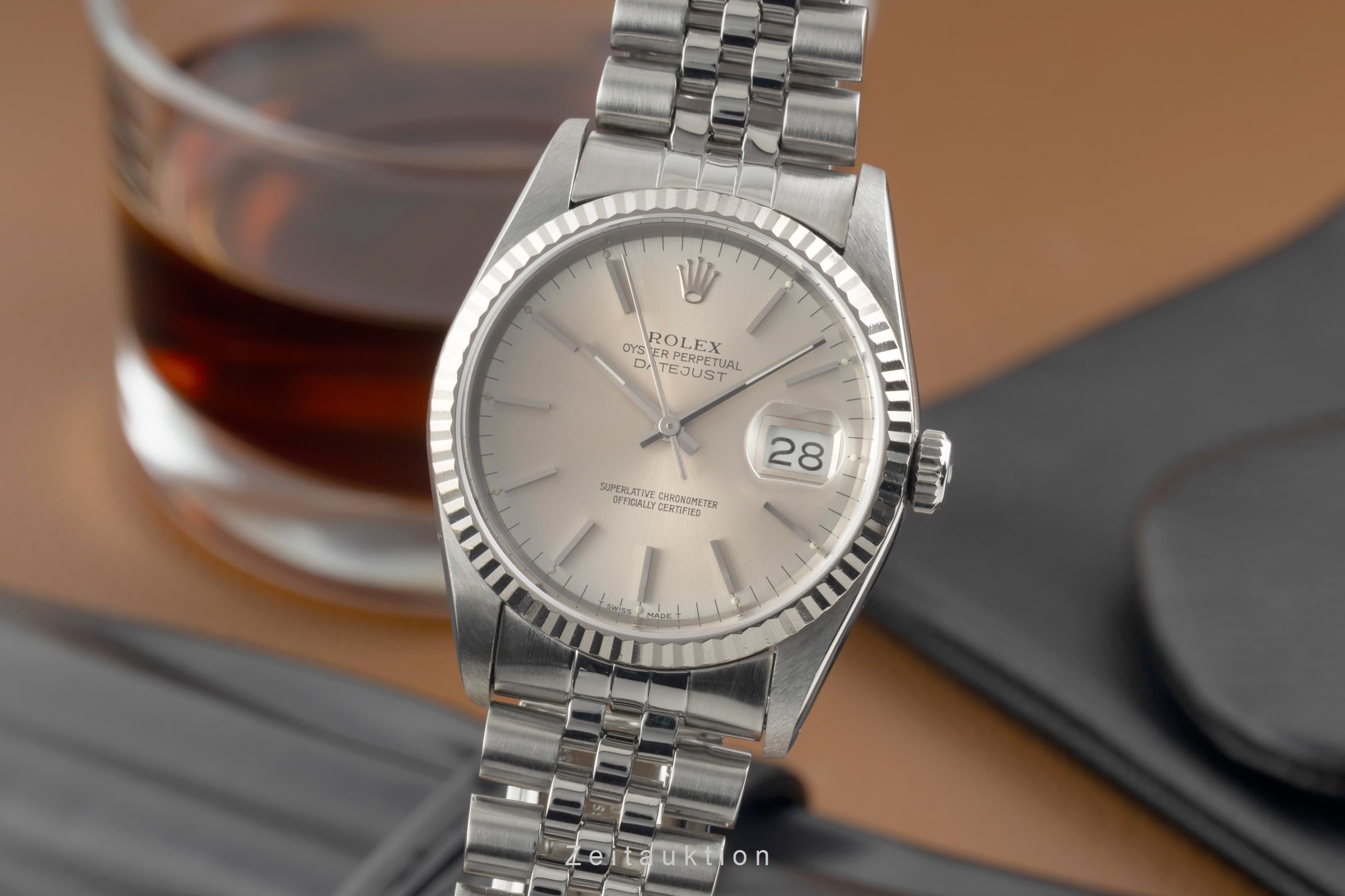 Rolex Datejust steel / white gold automatic men's watch 16234  [2602874]