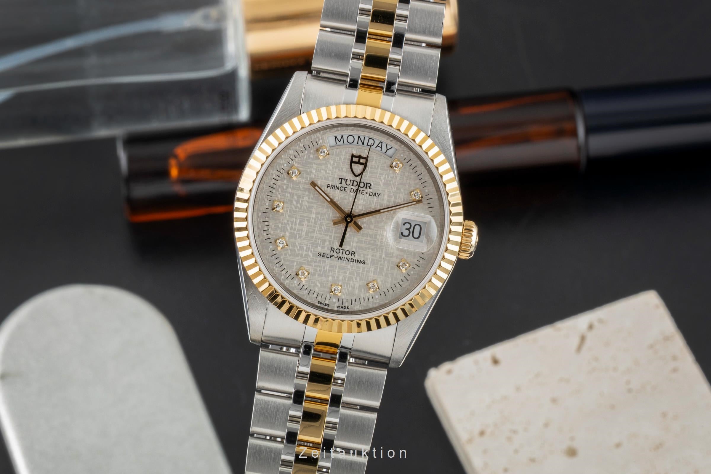 Tudor Oyster Prince Date Day Stahl Gold Automatik Herrenuhr Ref. 76213   [2602875]