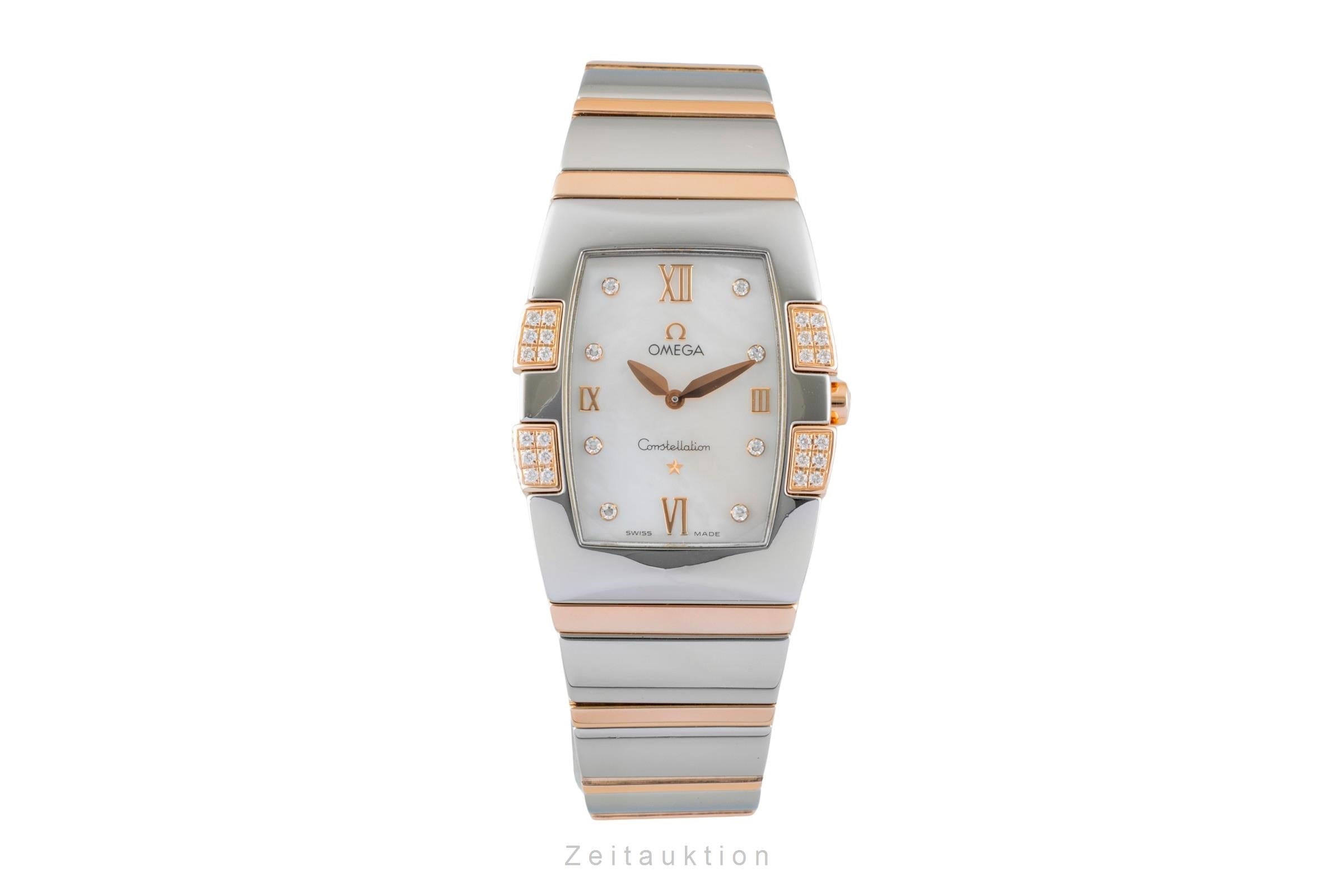 Omega Constellation acciaio / oro quarzo orologio da donna 1286.75.00  [2602881]