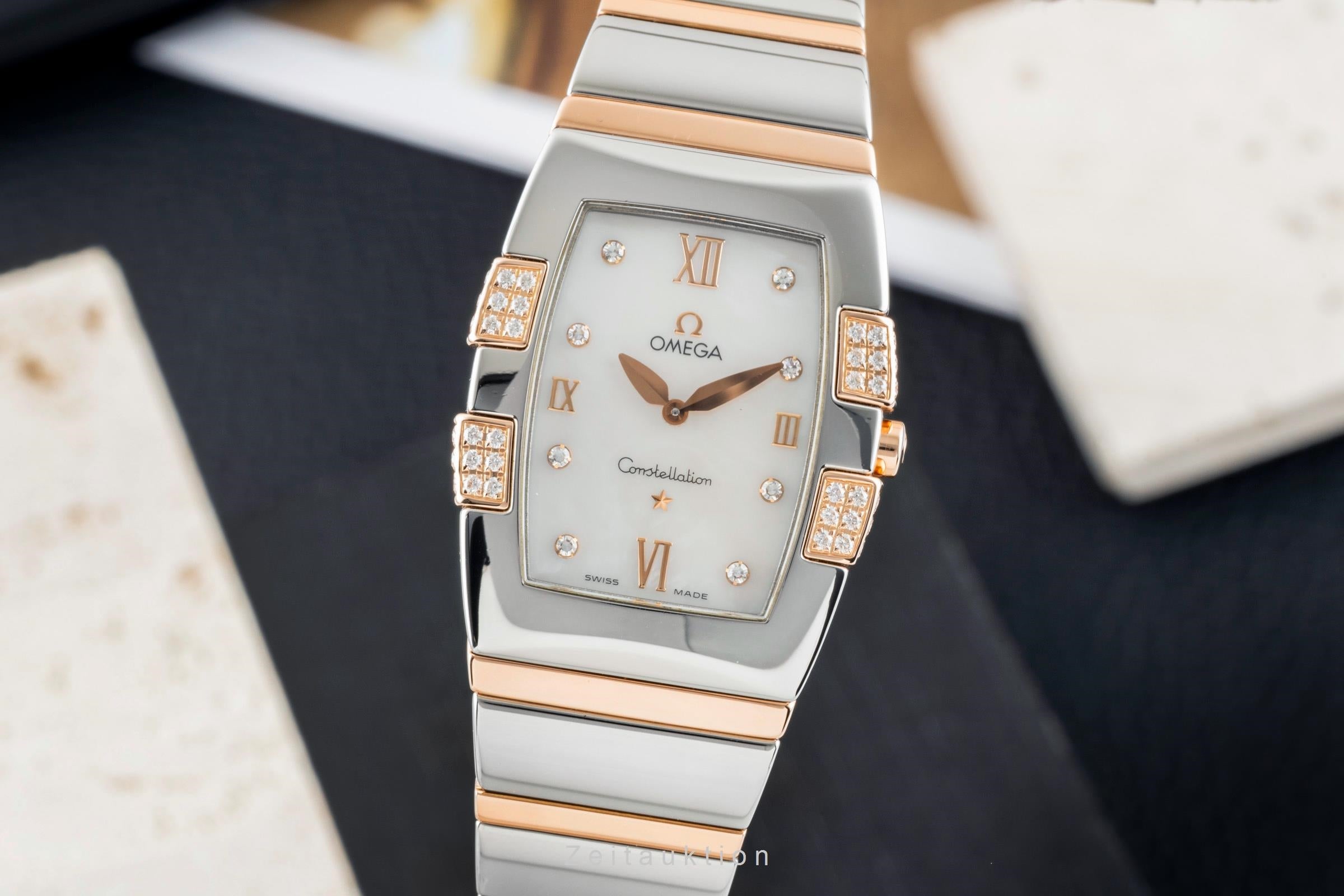 Omega Constellation acciaio / oro quarzo orologio da donna 1286.75.00  [2602881]