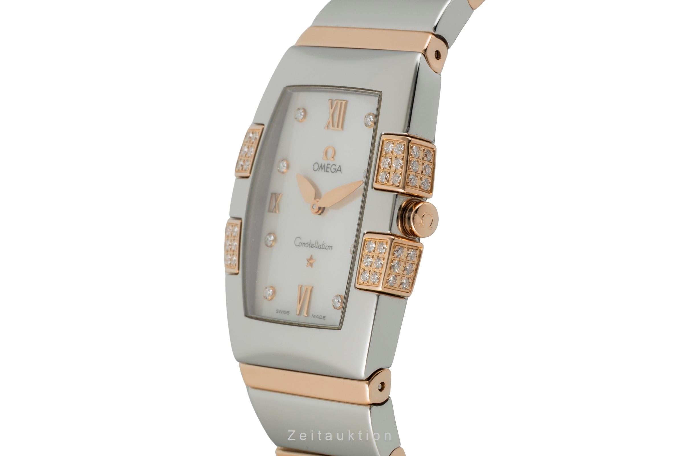 Omega Constellation acciaio / oro quarzo orologio da donna 1286.75.00  [2602881]