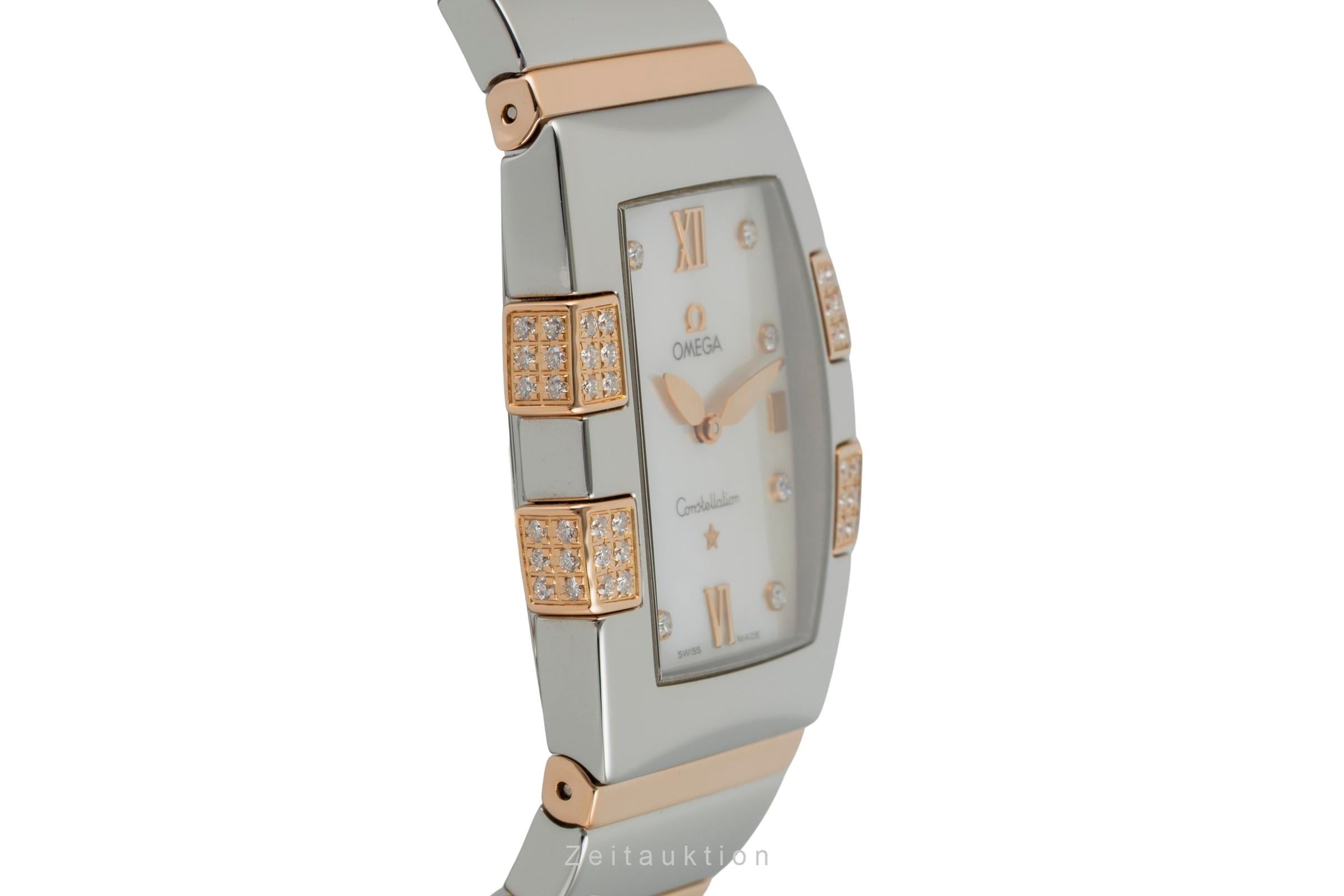 Omega Constellation acciaio / oro quarzo orologio da donna 1286.75.00  [2602881]