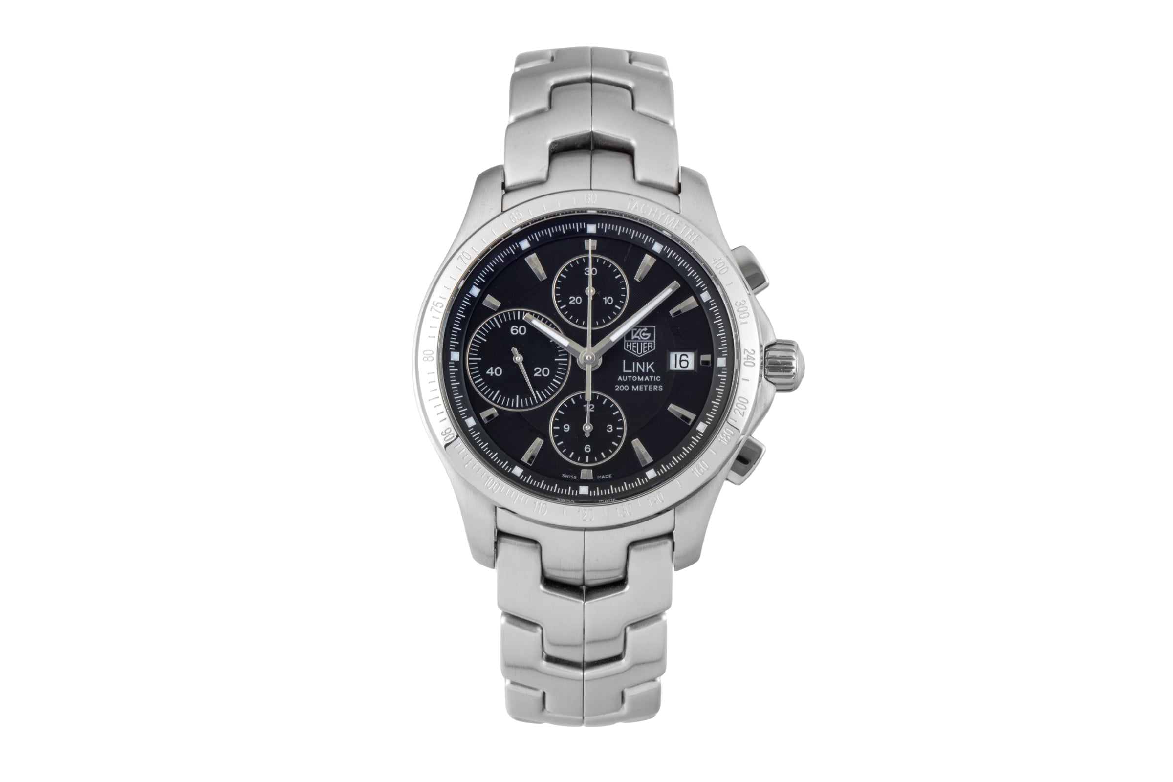 Tag Heuer Link Chronograph Stahl Automatik Herrenuhr Ref. CJF2110.BA0594 B&P [2602896]