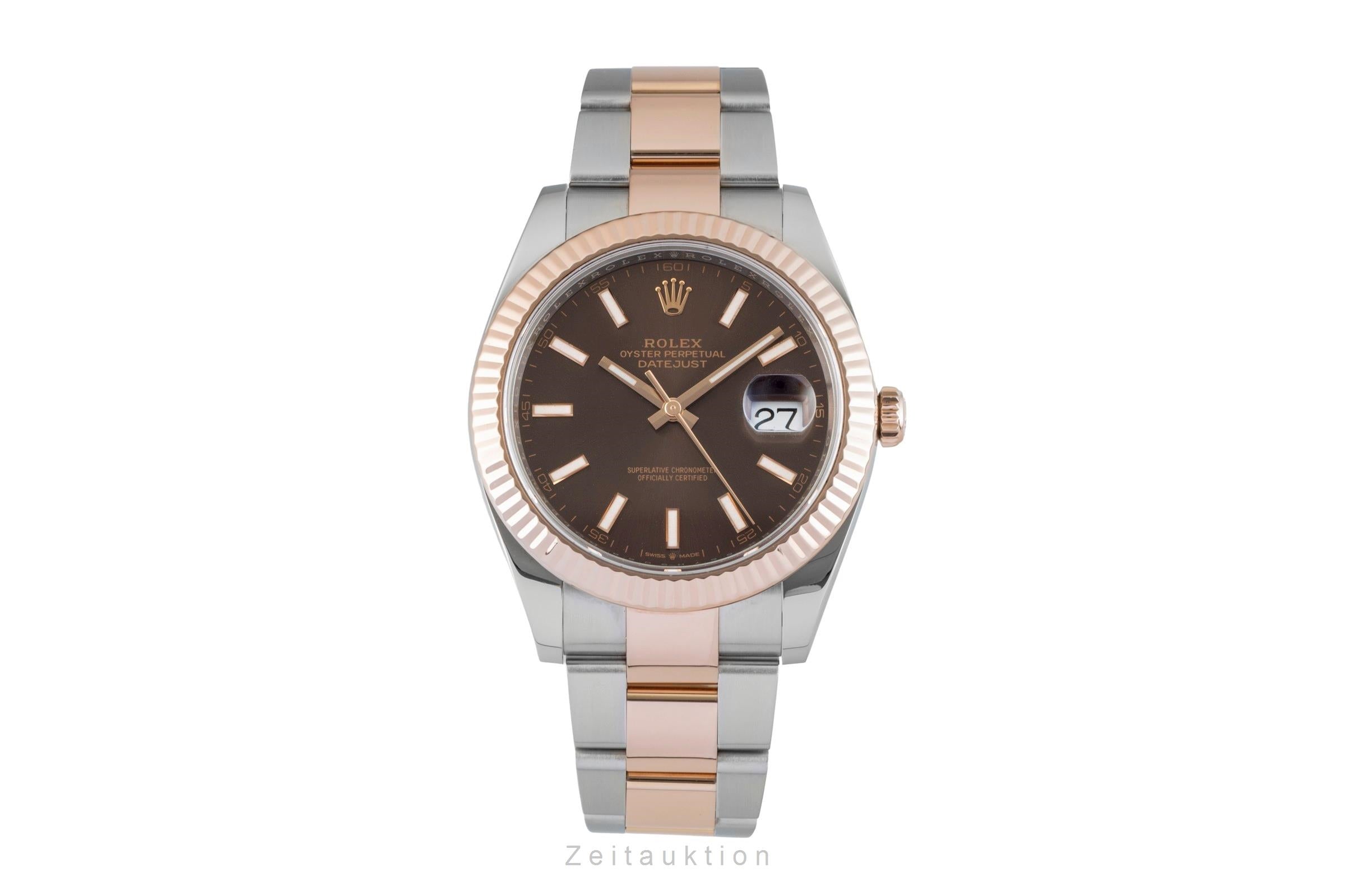 Rolex Datejust 41 Brown Dial Stahl / Roségold Ref. 126331 Box & Papiere 2019 [2602898]