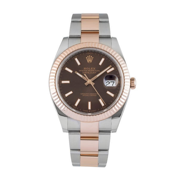 Rolex Datejust 41 Brown Dial Stahl / Roségold Ref. 126331 Box & Papiere 2019 [2602898]