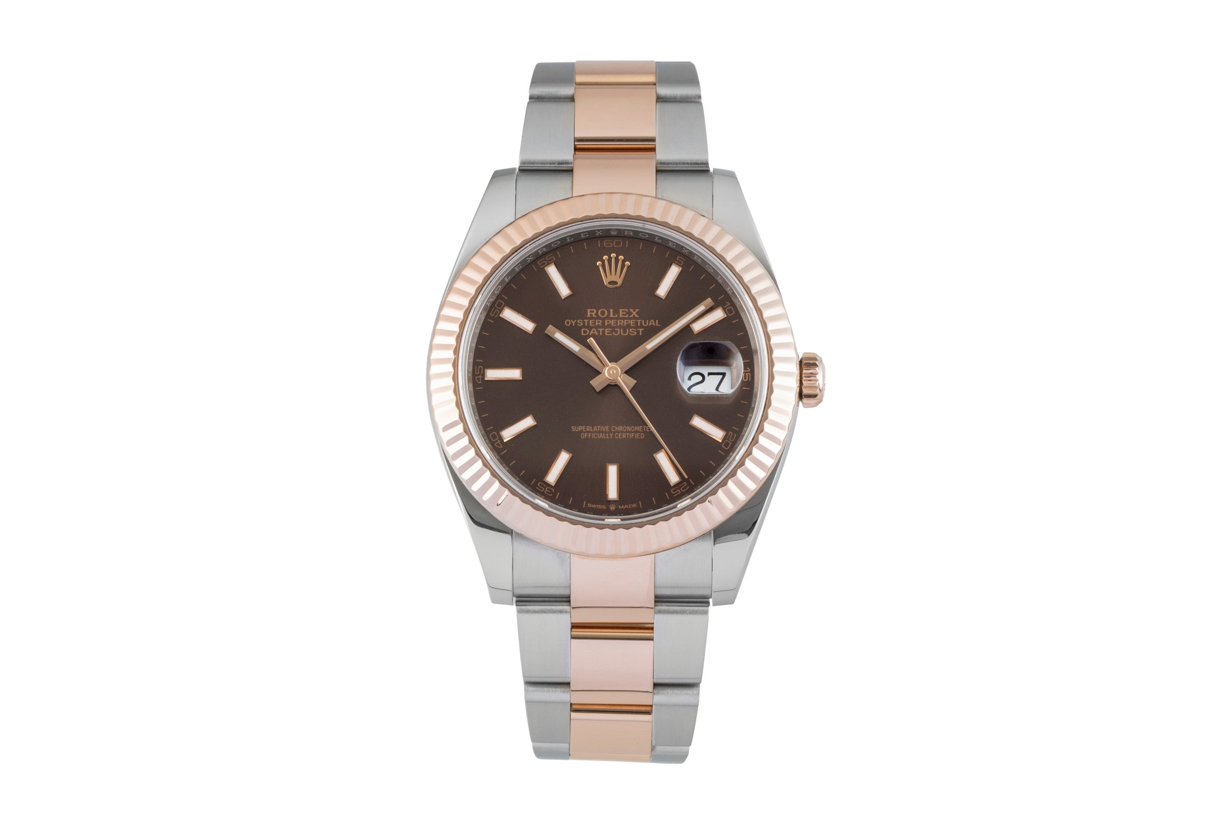 Rolex Datejust 41 Brown Dial Stahl / Roségold Ref. 126331 Box & Papiere 2019 [2602898]