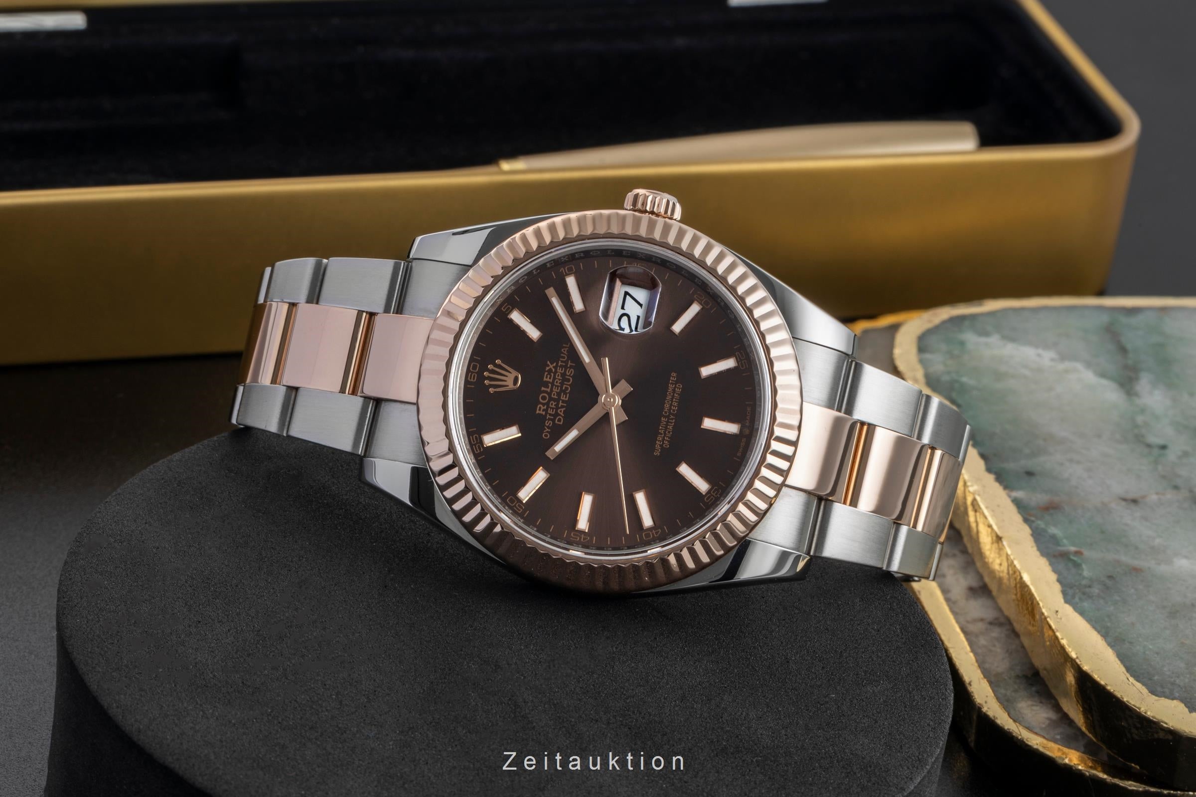 Rolex Datejust 41 Brown Dial Stahl / Roségold Ref. 126331 Box & Papiere 2019 [2602898]
