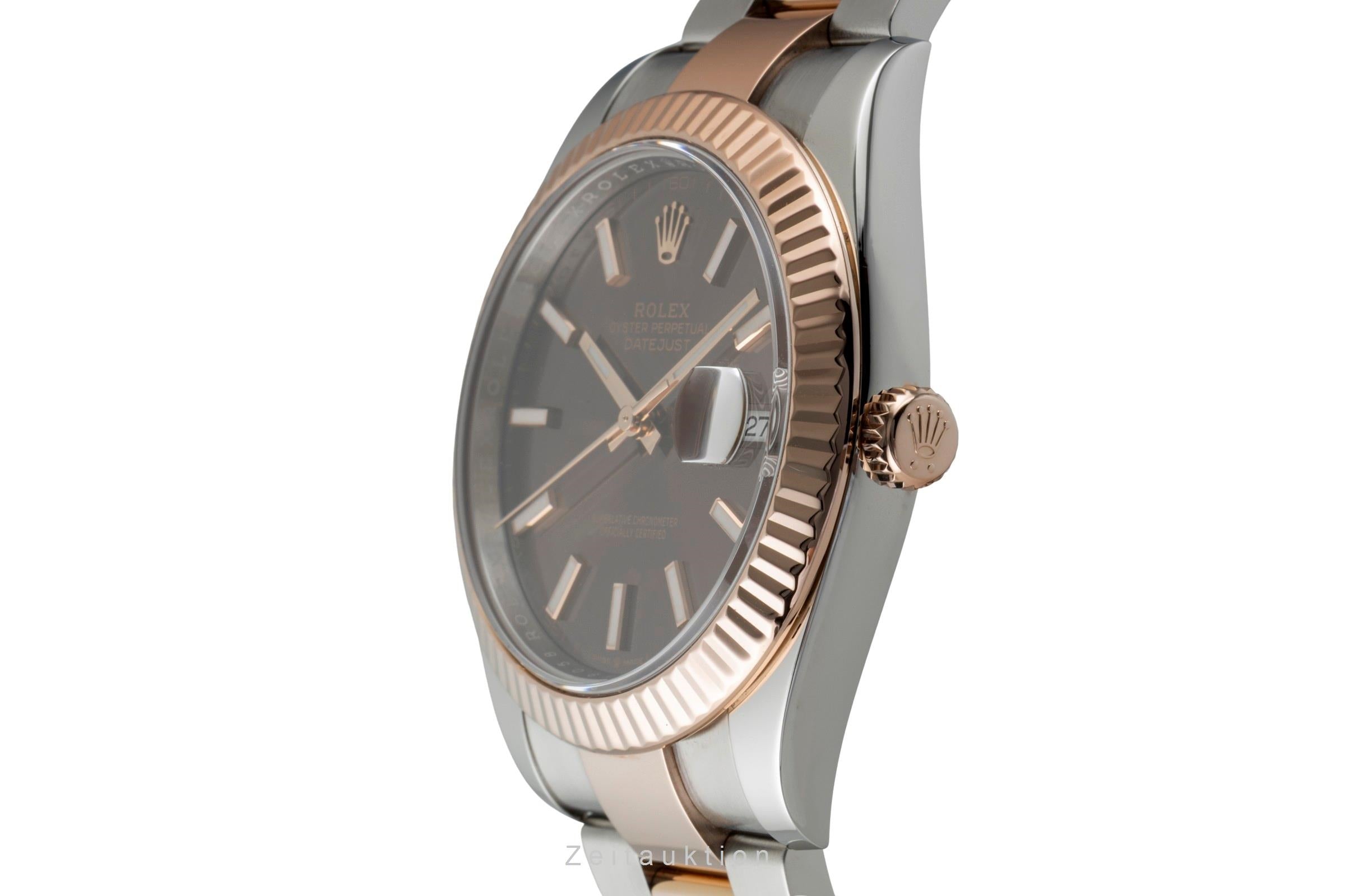 Rolex Datejust 41 Brown Dial Stahl / Roségold Ref. 126331 Box & Papiere 2019 [2602898]