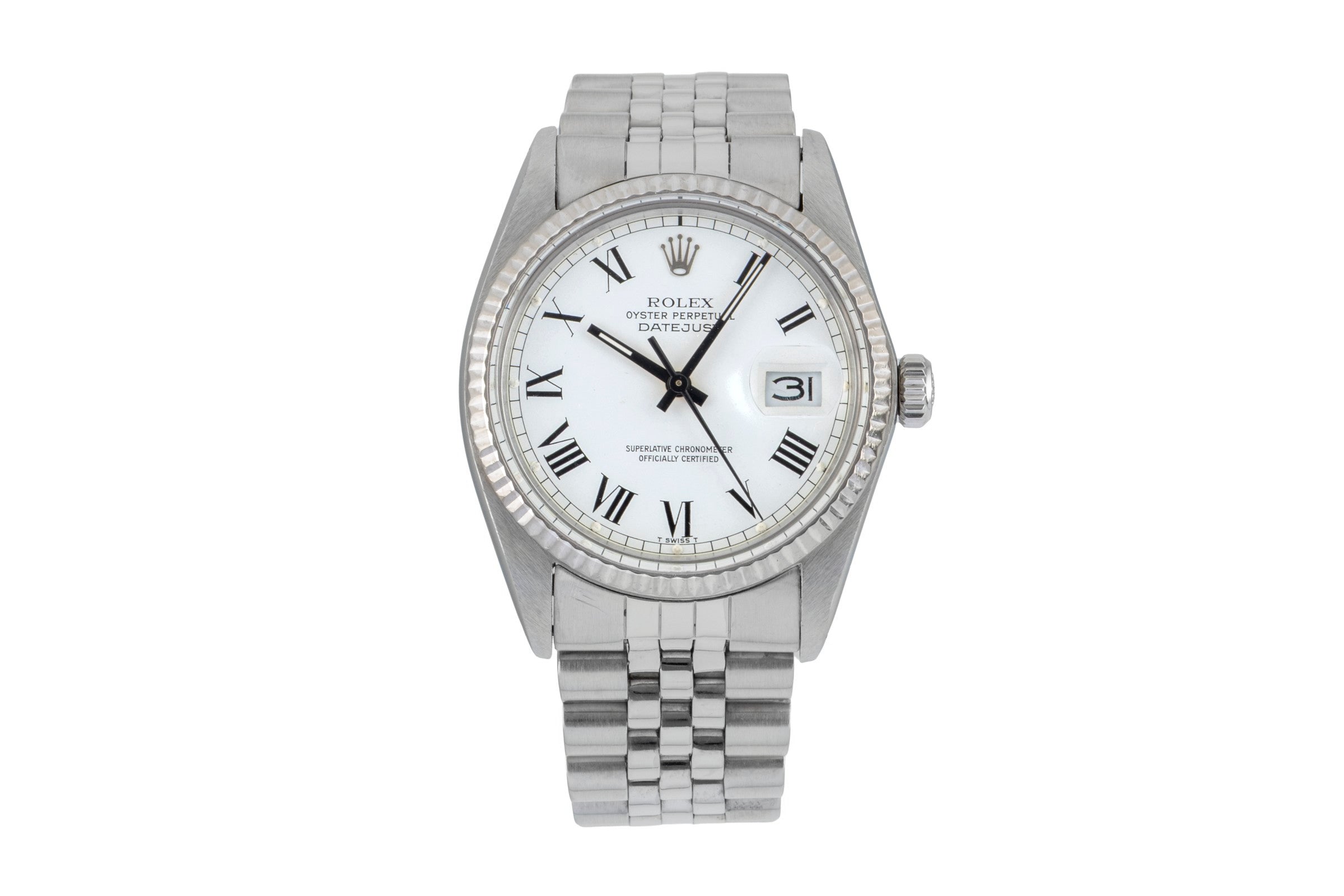 Rolex Datejust steel / white gold automatic men's watch 16014 Vintage  [2602899]