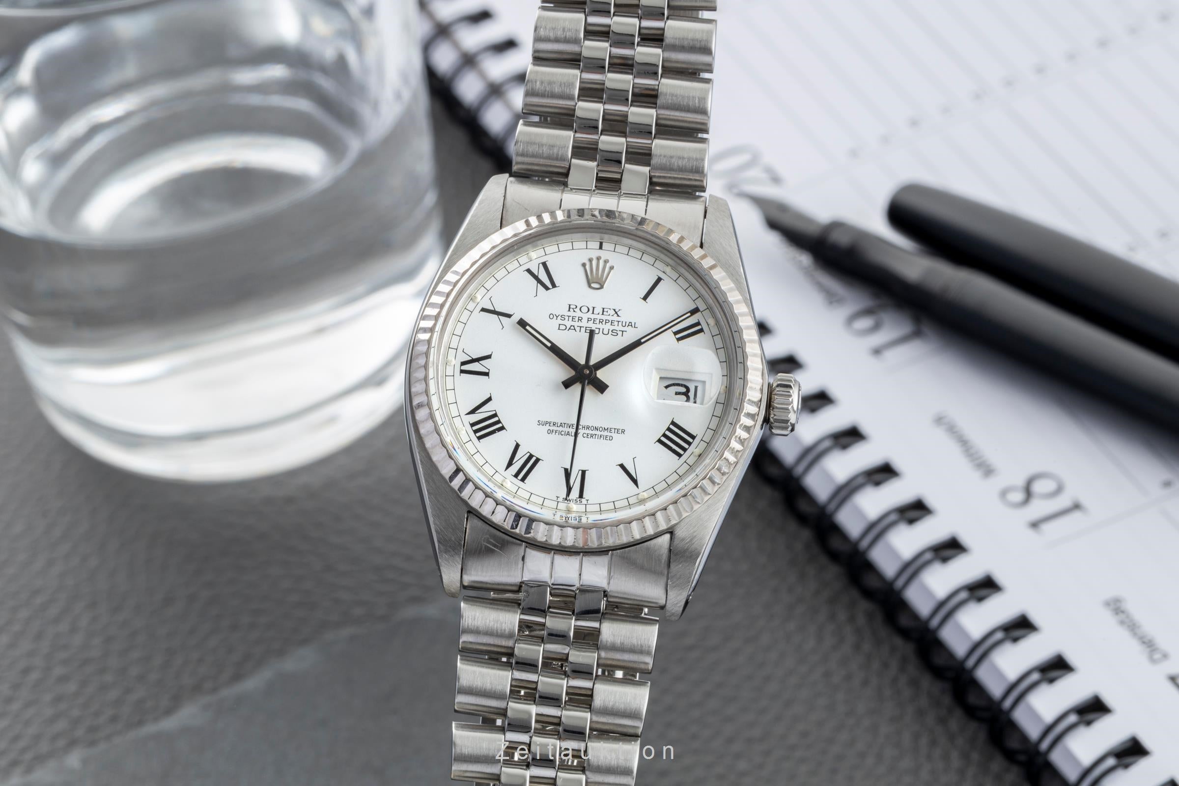Rolex Datejust steel / white gold automatic men's watch 16014 Vintage  [2602899]