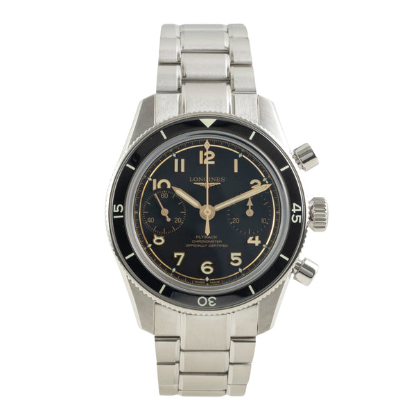 Longines Spirit cronografo acciaio carica manuale orologio da uomo L3.721.4.53.6 LP: 5100EUR  [2602901]