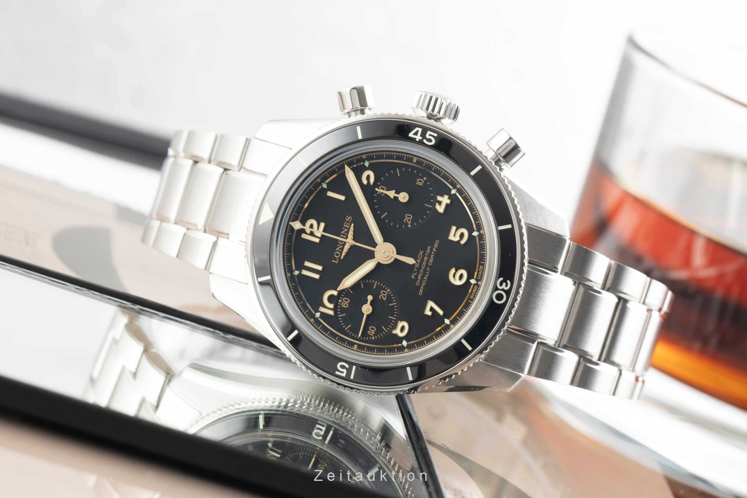 Longines Spirit cronografo acciaio carica manuale orologio da uomo L3.721.4.53.6 LP: 5100EUR  [2602901]