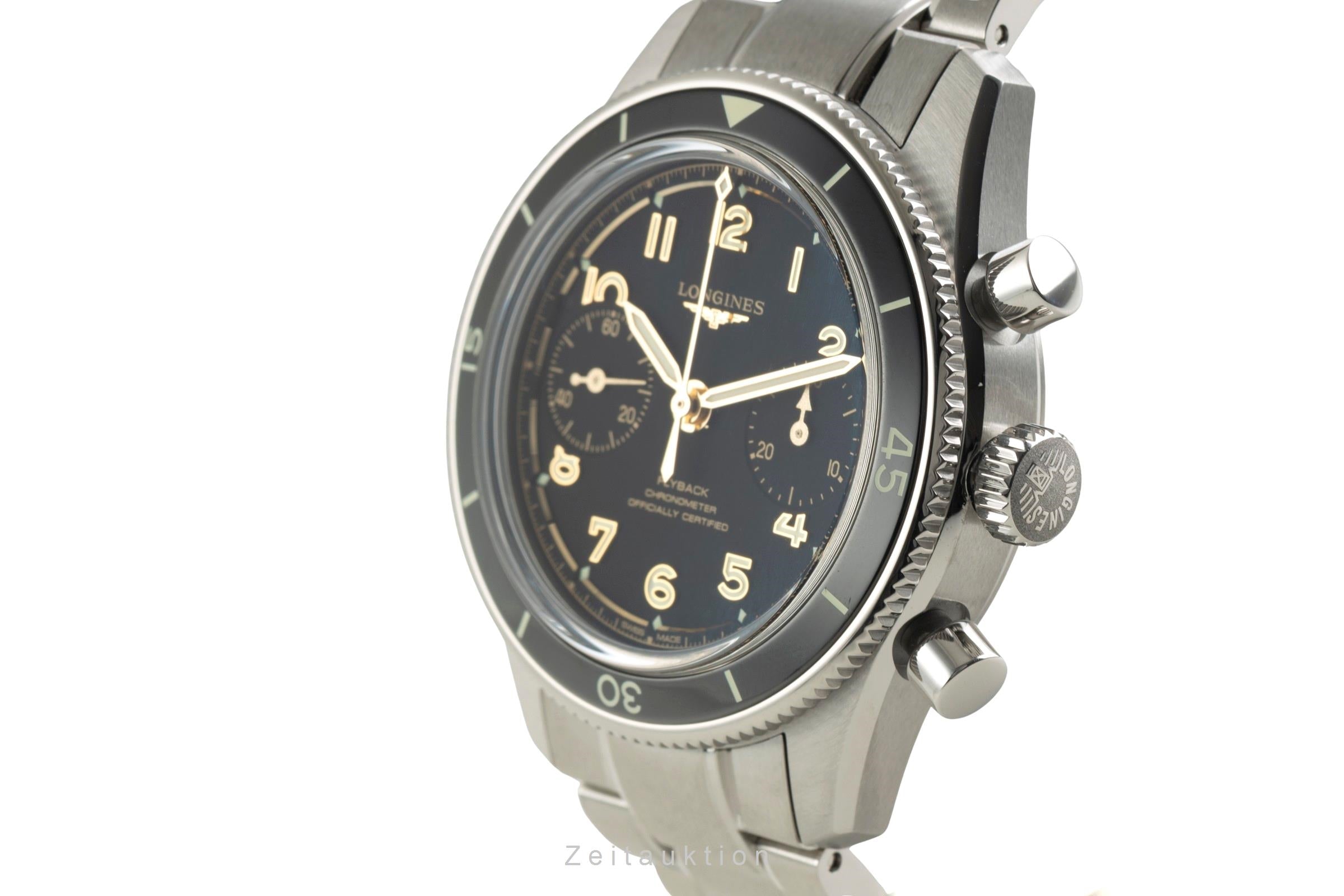 Longines Spirit cronografo acciaio carica manuale orologio da uomo L3.721.4.53.6 LP: 5100EUR  [2602901]