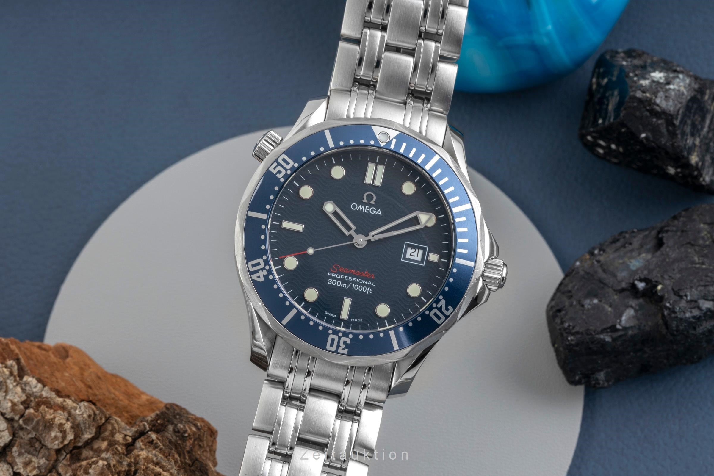 Omega Seamaster acier quartz montre pour hommes 2221.80.00  [2602907]