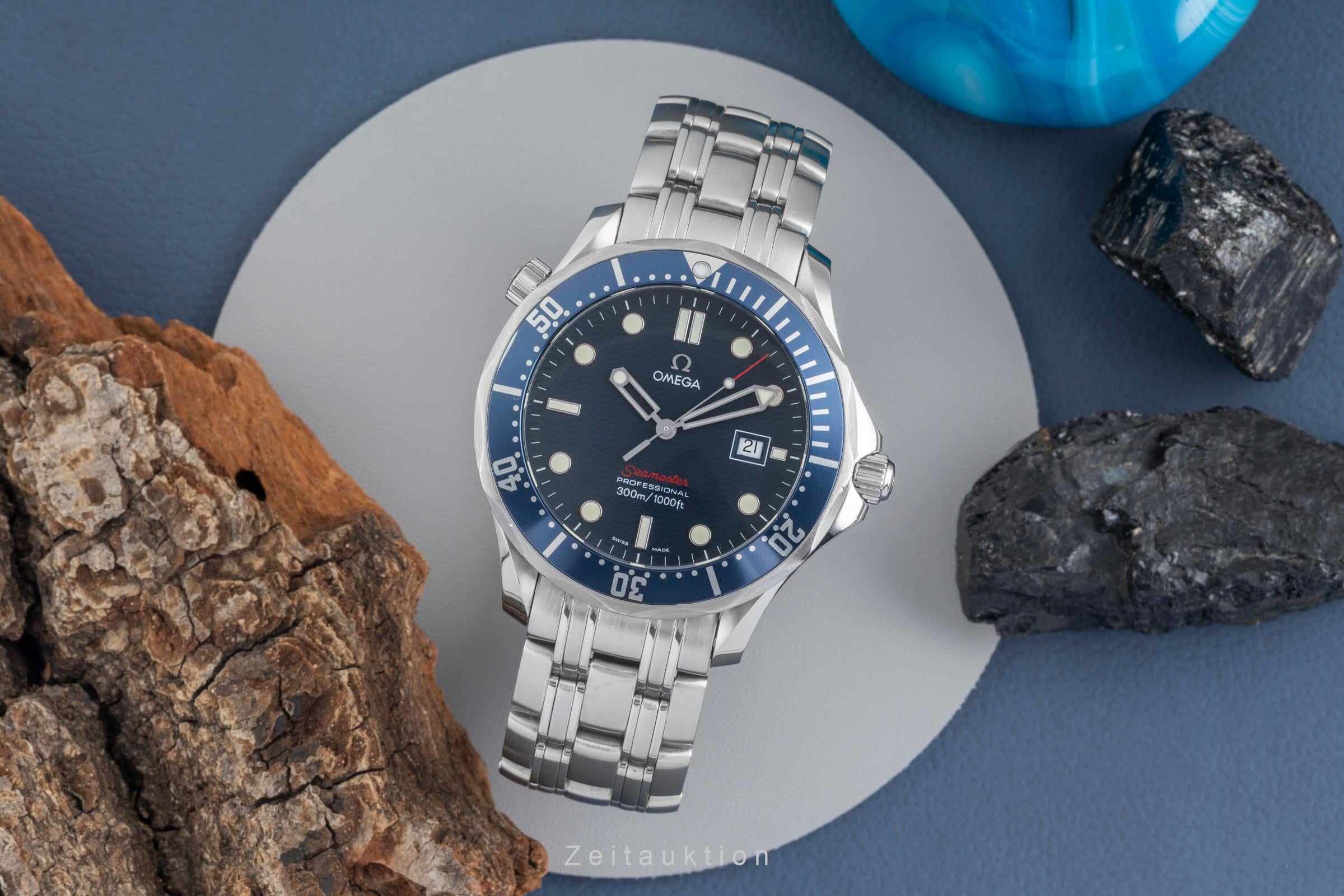 Omega Seamaster acier quartz montre pour hommes 2221.80.00  [2602907]