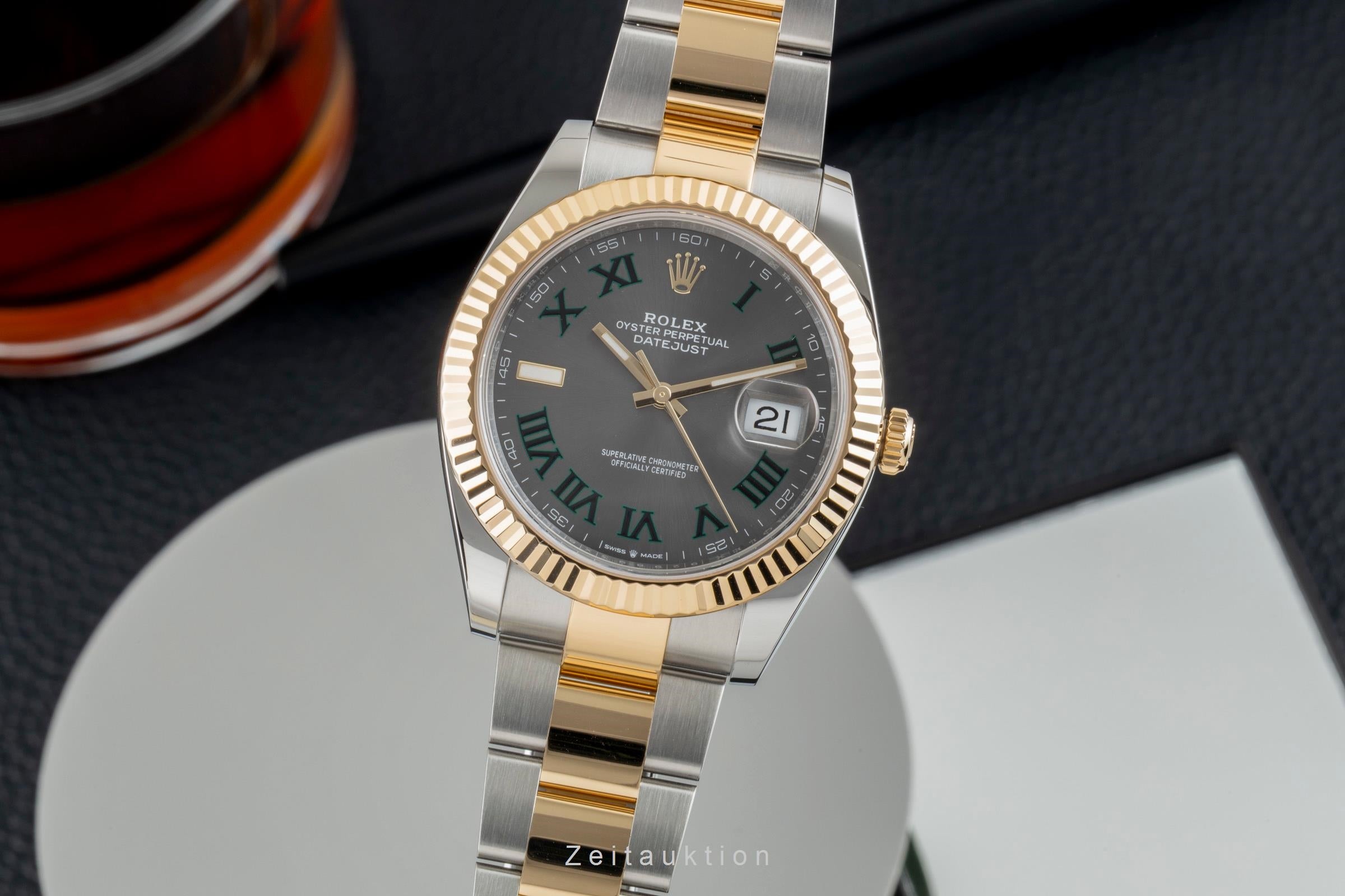 Rolex Datejust 41 "Wimbledon" Stahl / Gold Oyster Perpetual Ref 126333 B&P 2024 [2602912]