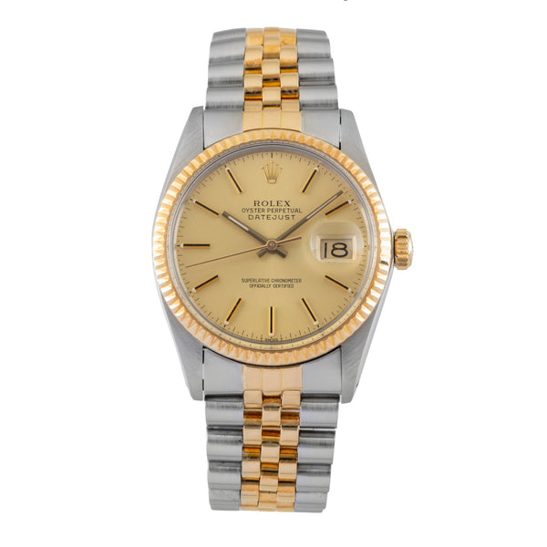 Rolex Datejust 36 Oyster Perpetual Stahl Gold Automatik Ref. 16013 B&P 1984  [2602913]