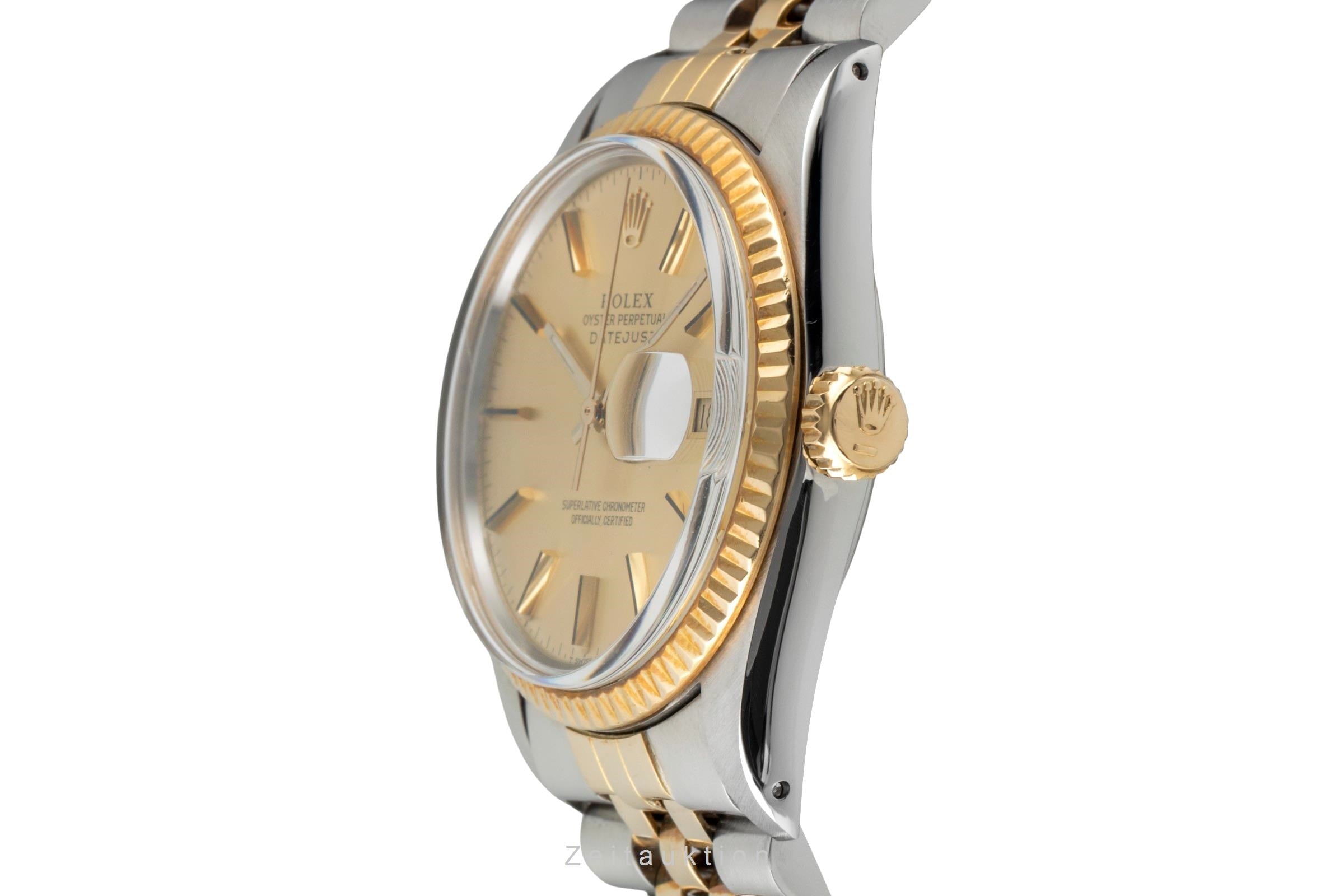 Rolex Datejust 36 Oyster Perpetual Stahl Gold Automatik Ref. 16013 B&P 1984  [2602913]