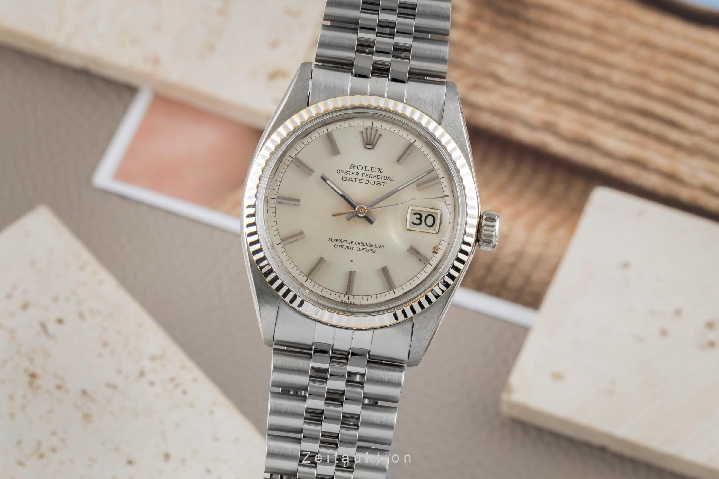 Rolex Datejust steel / white gold automatic men's watch 1601 Vintage  [2602915]
