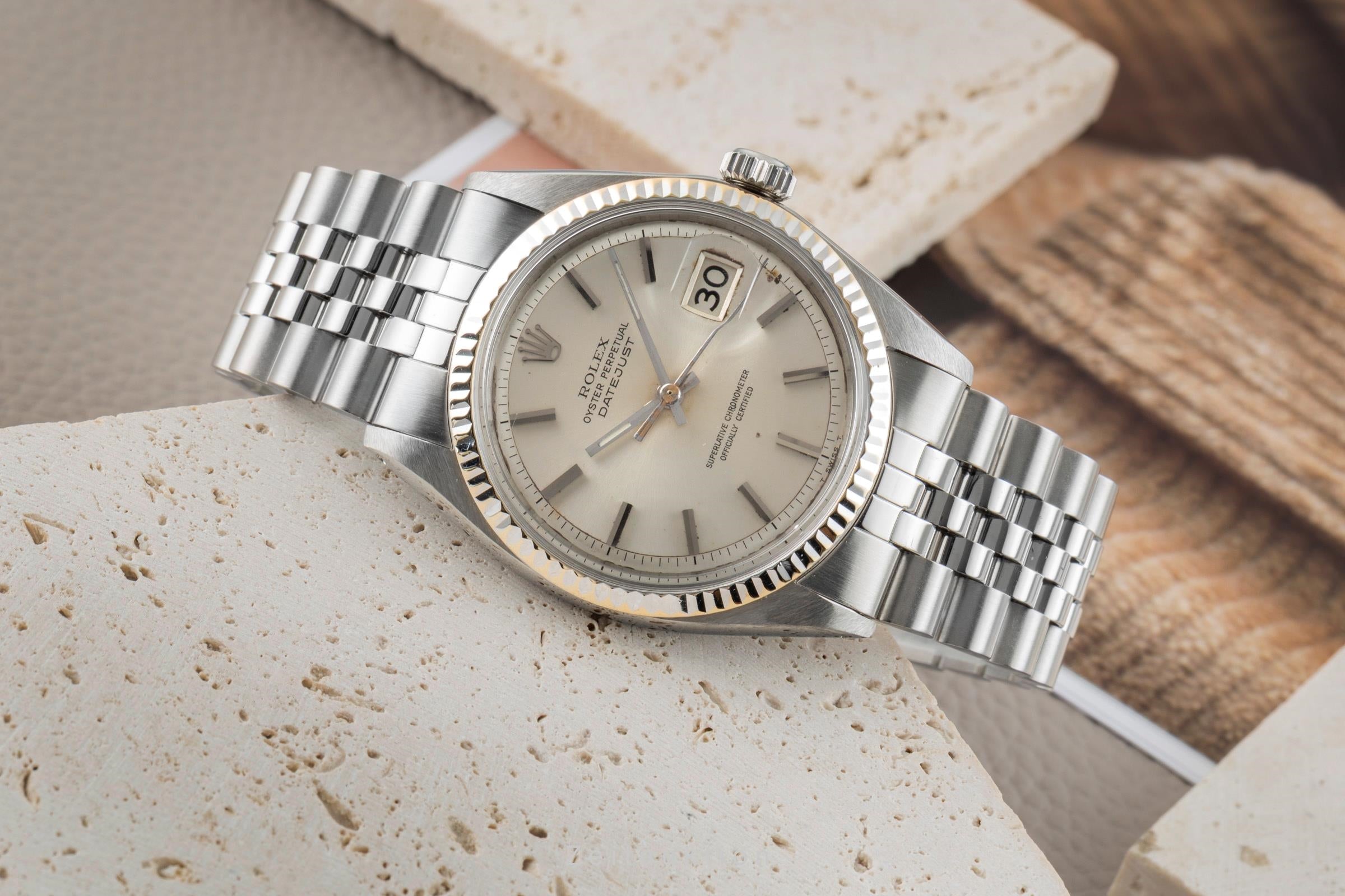 Rolex Datejust steel / white gold automatic men's watch 1601 Vintage  [2602915]
