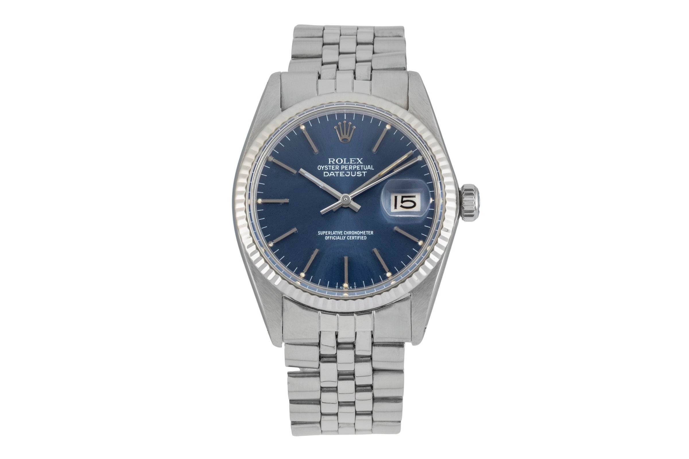 Rolex Datejust steel / white gold automatic men's watch 16030 Vintage  [2602918]