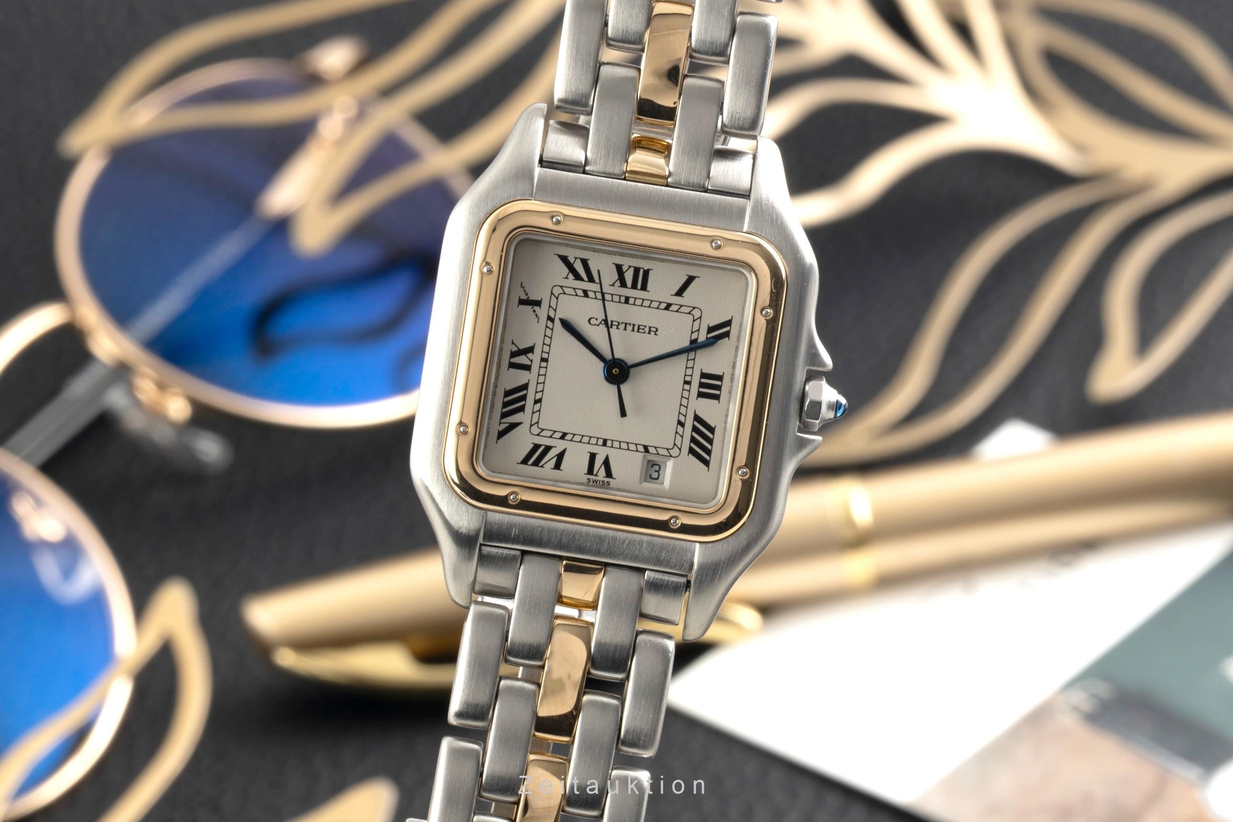 Cartier Panthere acero / oro cuarzo reloj para damas  W25028B5, 187949 LP: 12100EUR  [2602930]