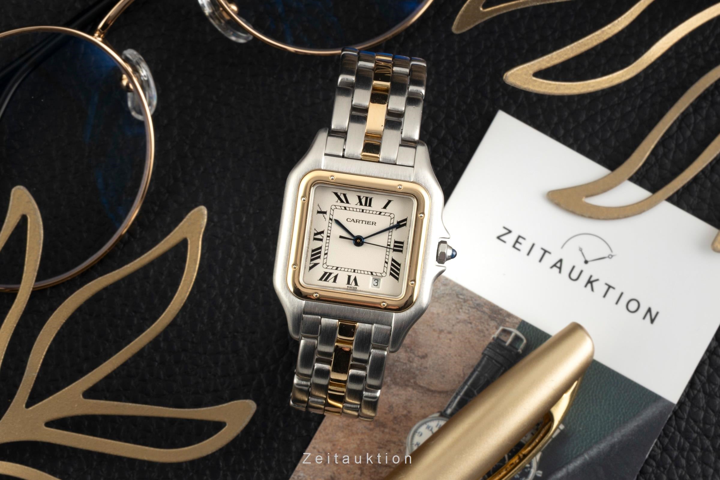 Cartier Panthere acero / oro cuarzo reloj para damas  W25028B5, 187949 LP: 12100EUR  [2602930]