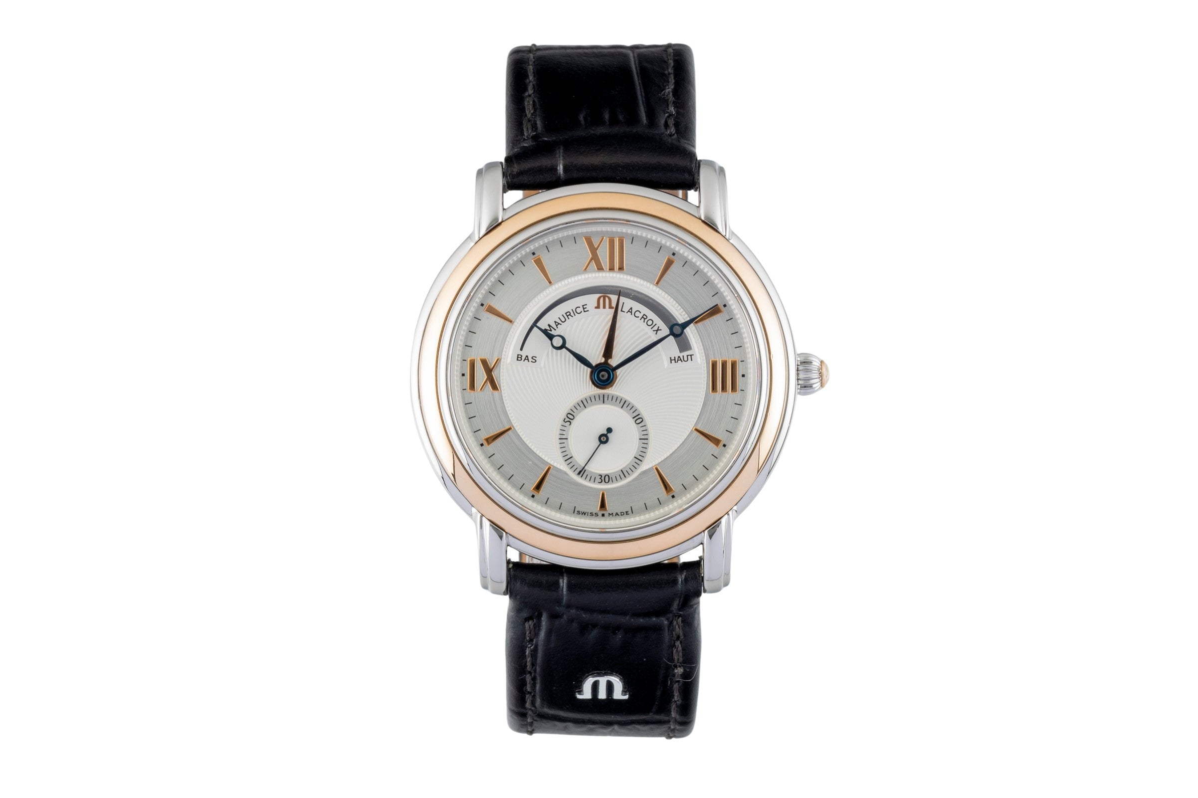 Maurice Lacroix Masterpiece Stahl / Gold Handaufzug Herrenuhr Ref. AL 85999  [2602931]