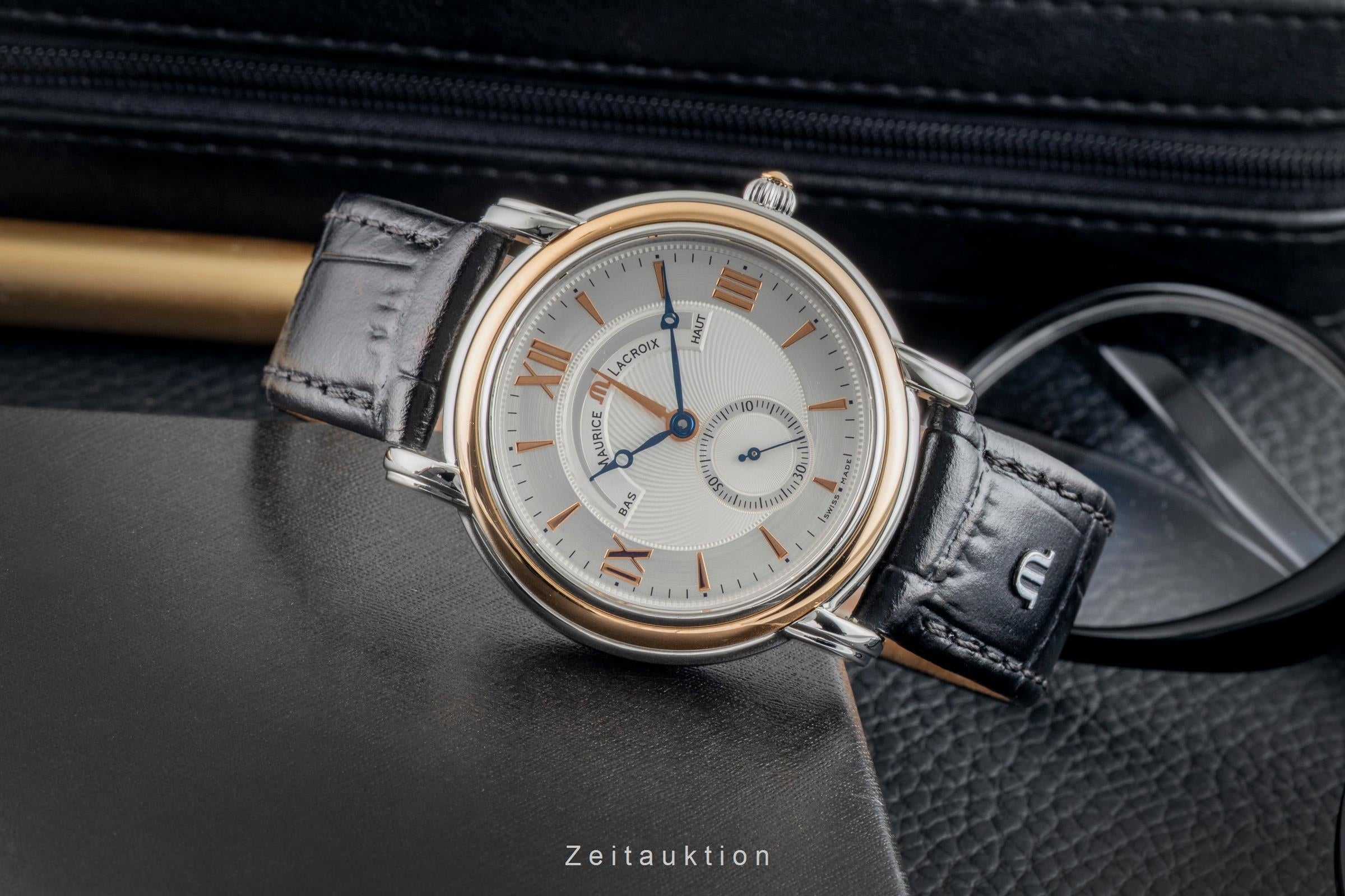 Maurice Lacroix Masterpiece Stahl / Gold Handaufzug Herrenuhr Ref. AL 85999  [2602931]
