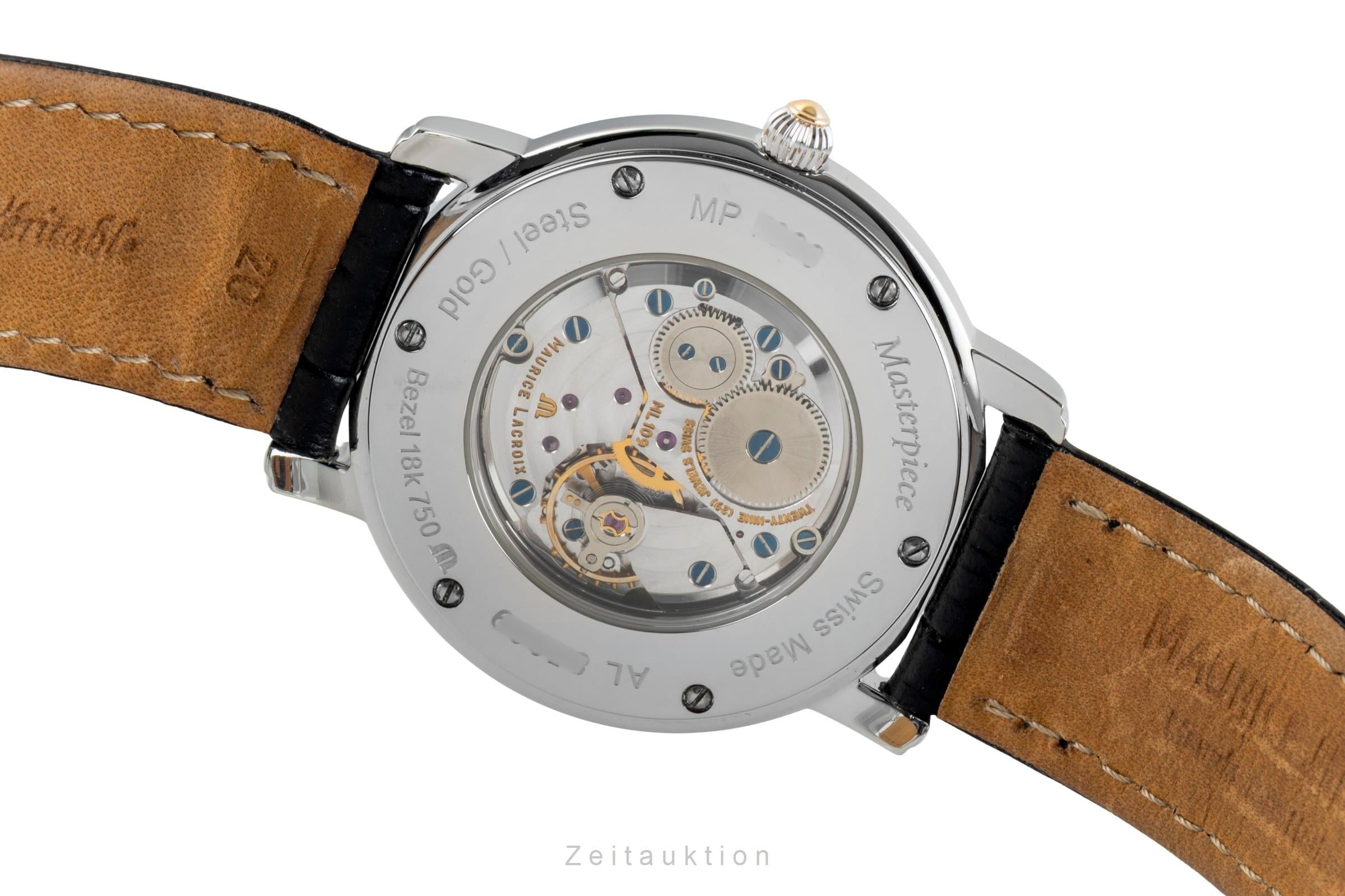 Maurice Lacroix Masterpiece Stahl / Gold Handaufzug Herrenuhr Ref. AL 85999  [2602931]
