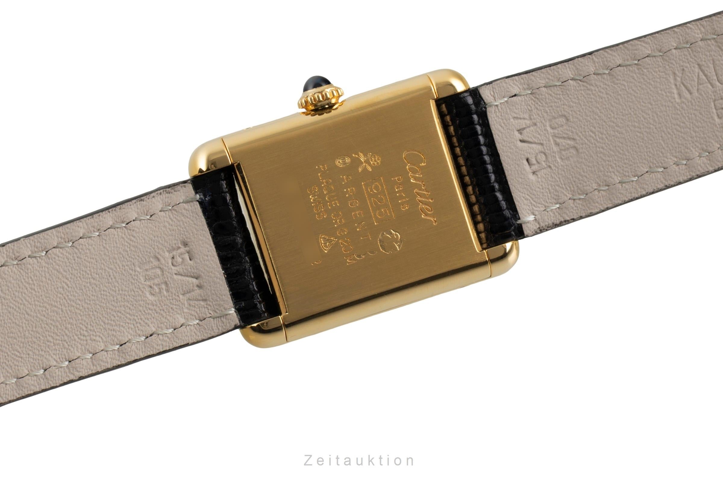 Cartier Tank silver-gilt manual winding women's watch  [2602932]
