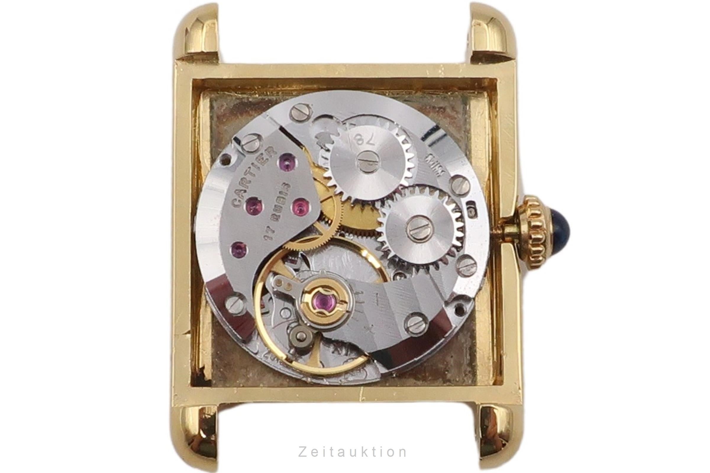 Cartier Tank silver-gilt manual winding women's watch  [2602932]