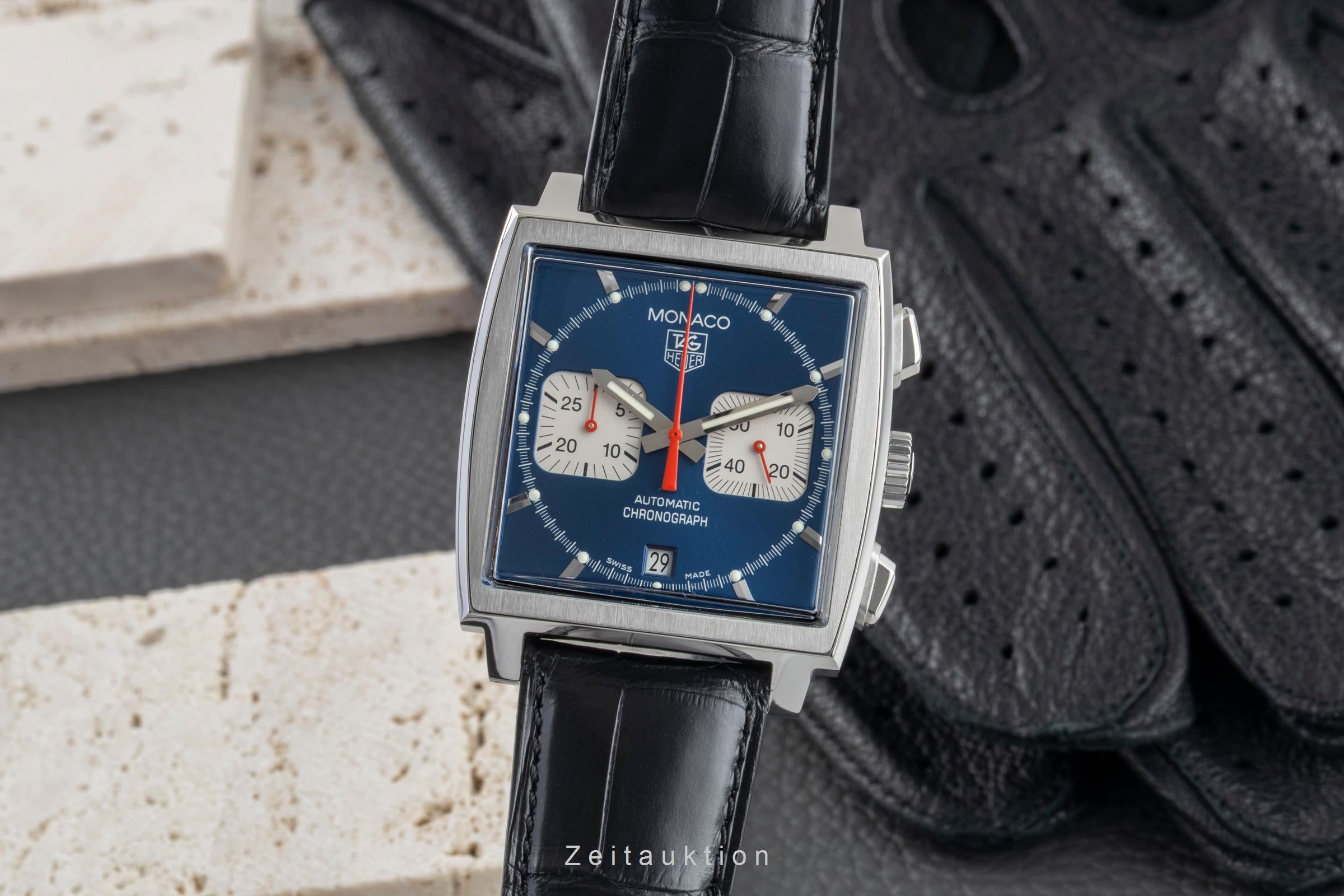 Tag Heuer Monaco chronograph steel automatic men's watch CW2113-0  [2602935]