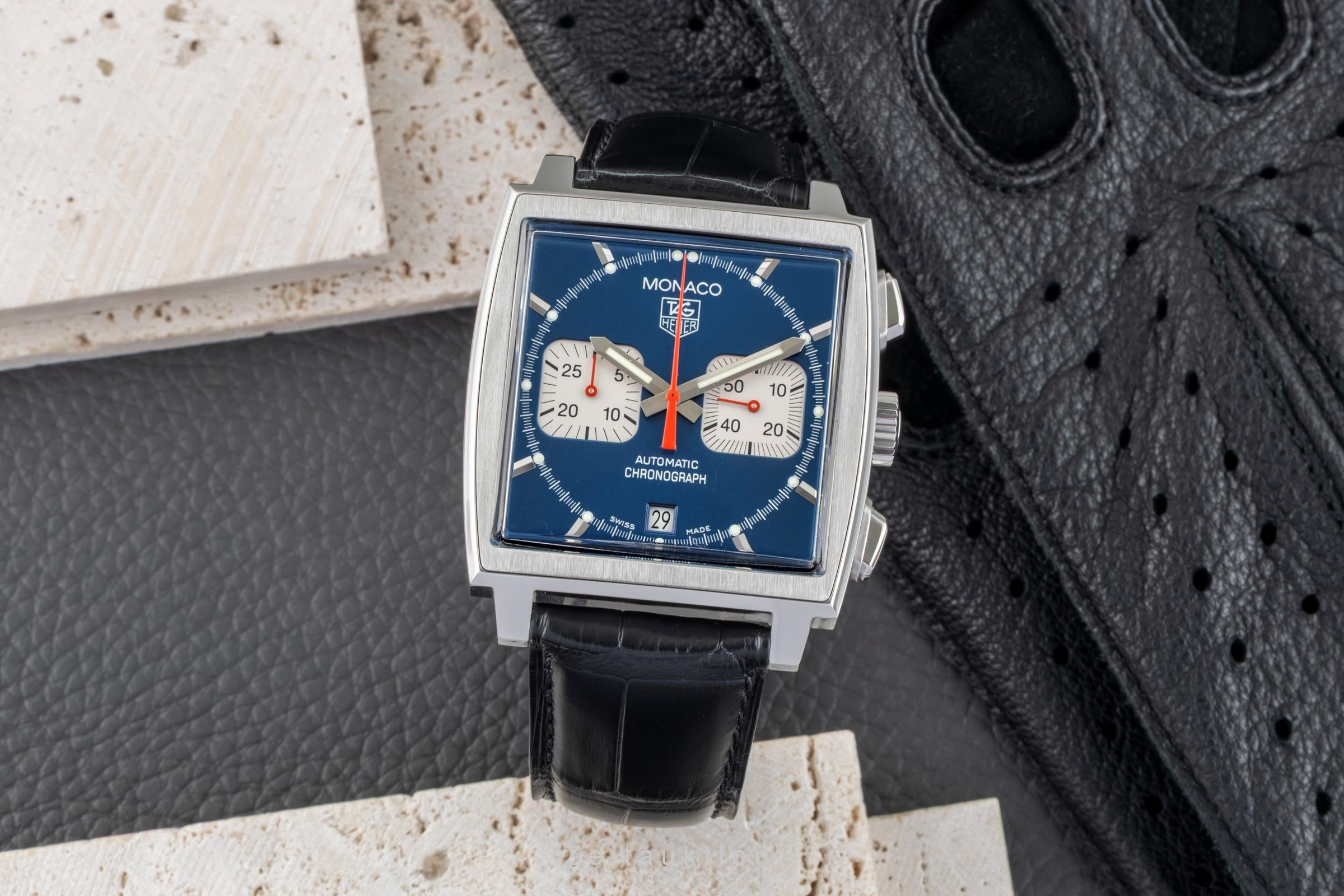 Tag Heuer Monaco chronograph steel automatic men's watch CW2113-0  [2602935]