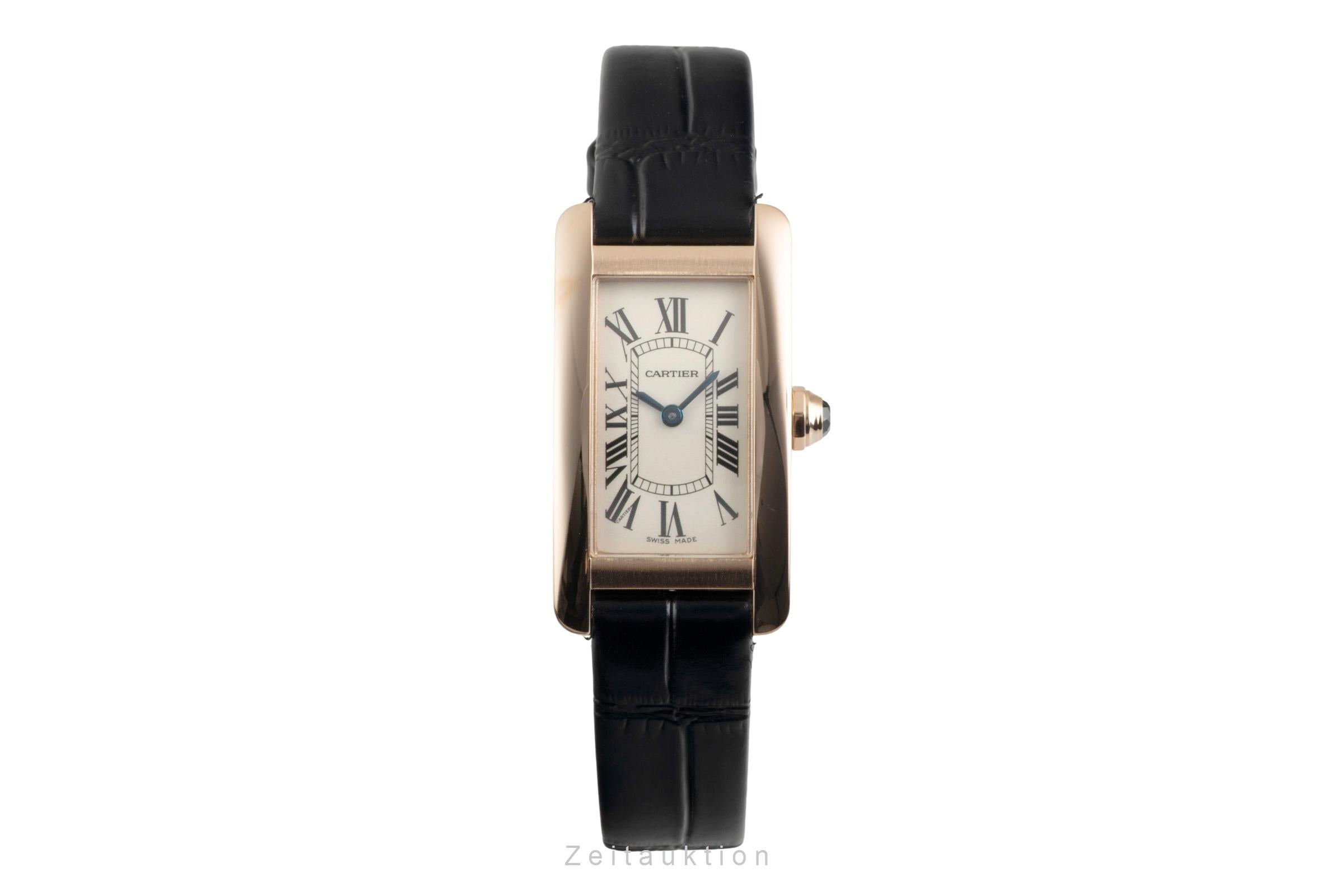 Cartier Tank Américaine oro rosado de 18 quilates cuarzo reloj para damas  W2607456  [2602936]