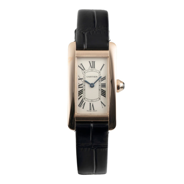 Cartier Tank Américaine oro rosado de 18 quilates cuarzo reloj para damas  W2607456  [2602936]