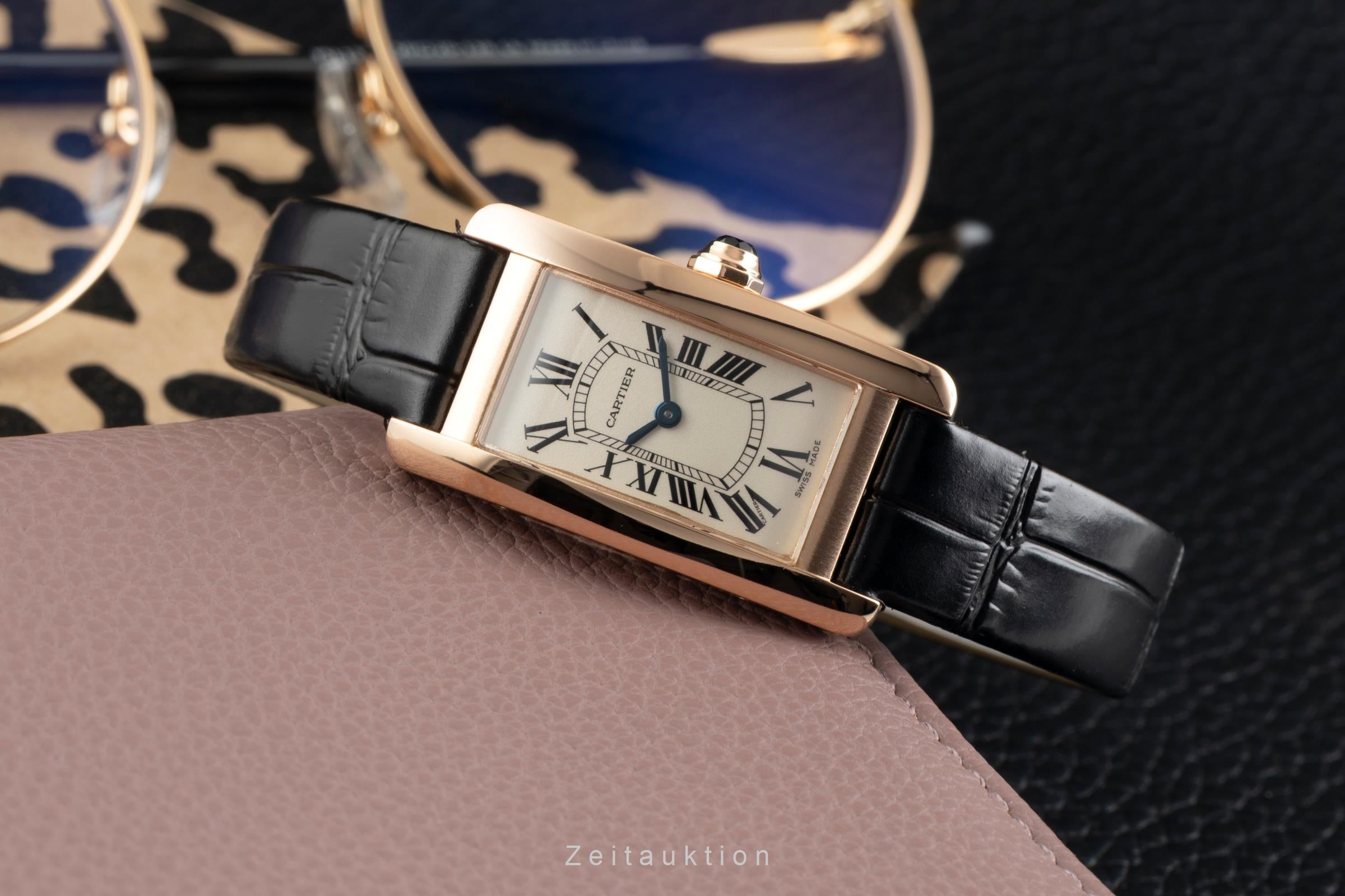 Cartier Tank Américaine oro rosado de 18 quilates cuarzo reloj para damas  W2607456  [2602936]