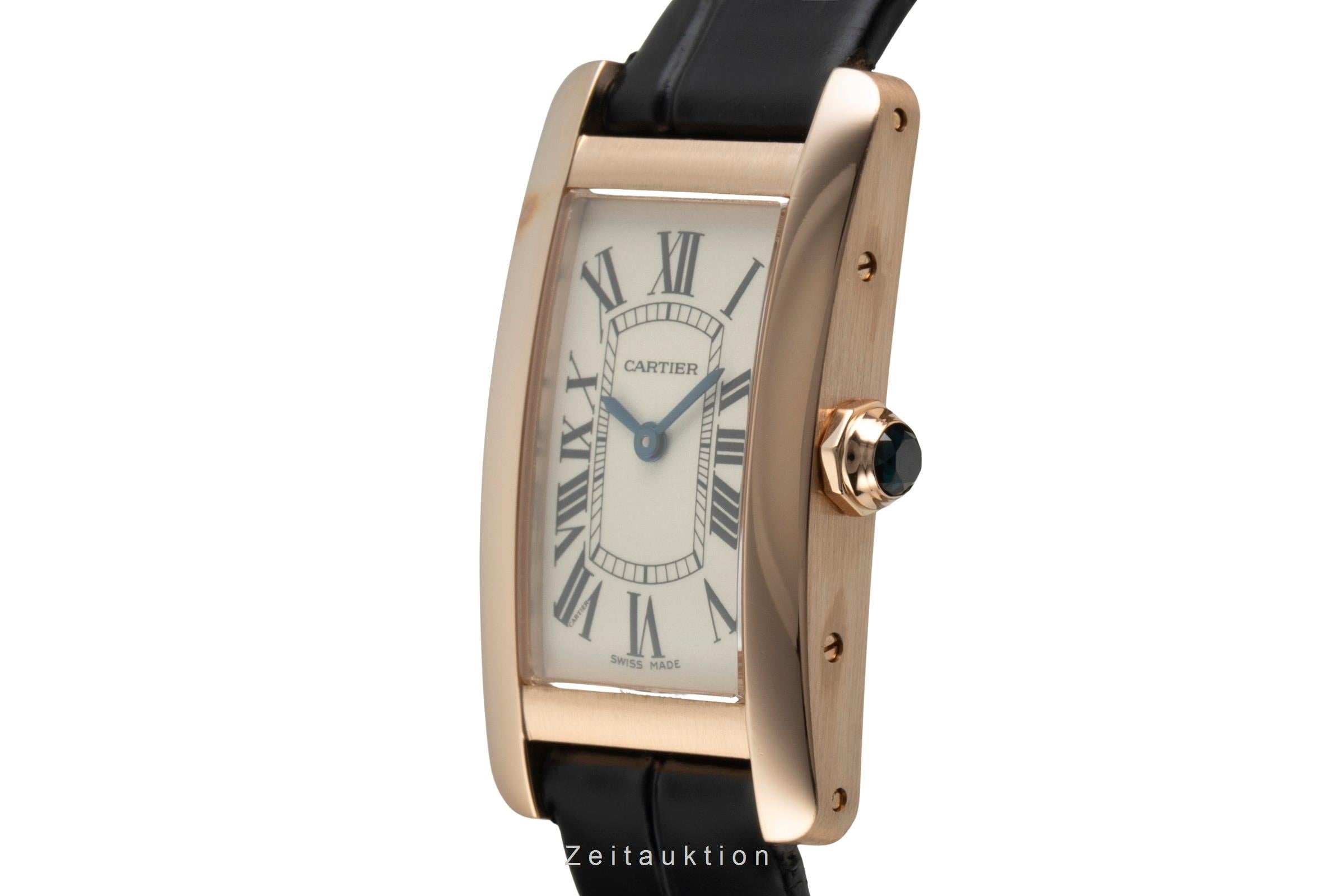 Cartier Tank Américaine oro rosado de 18 quilates cuarzo reloj para damas  W2607456  [2602936]