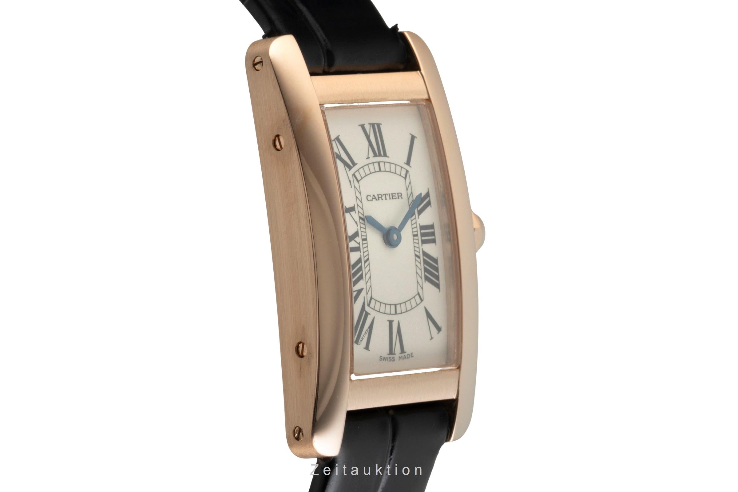 Cartier Tank Américaine oro rosado de 18 quilates cuarzo reloj para damas  W2607456  [2602936]