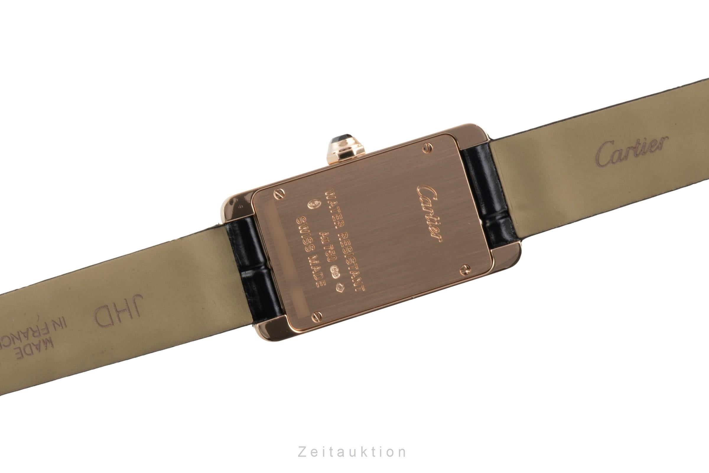 Cartier Tank Américaine oro rosado de 18 quilates cuarzo reloj para damas  W2607456  [2602936]