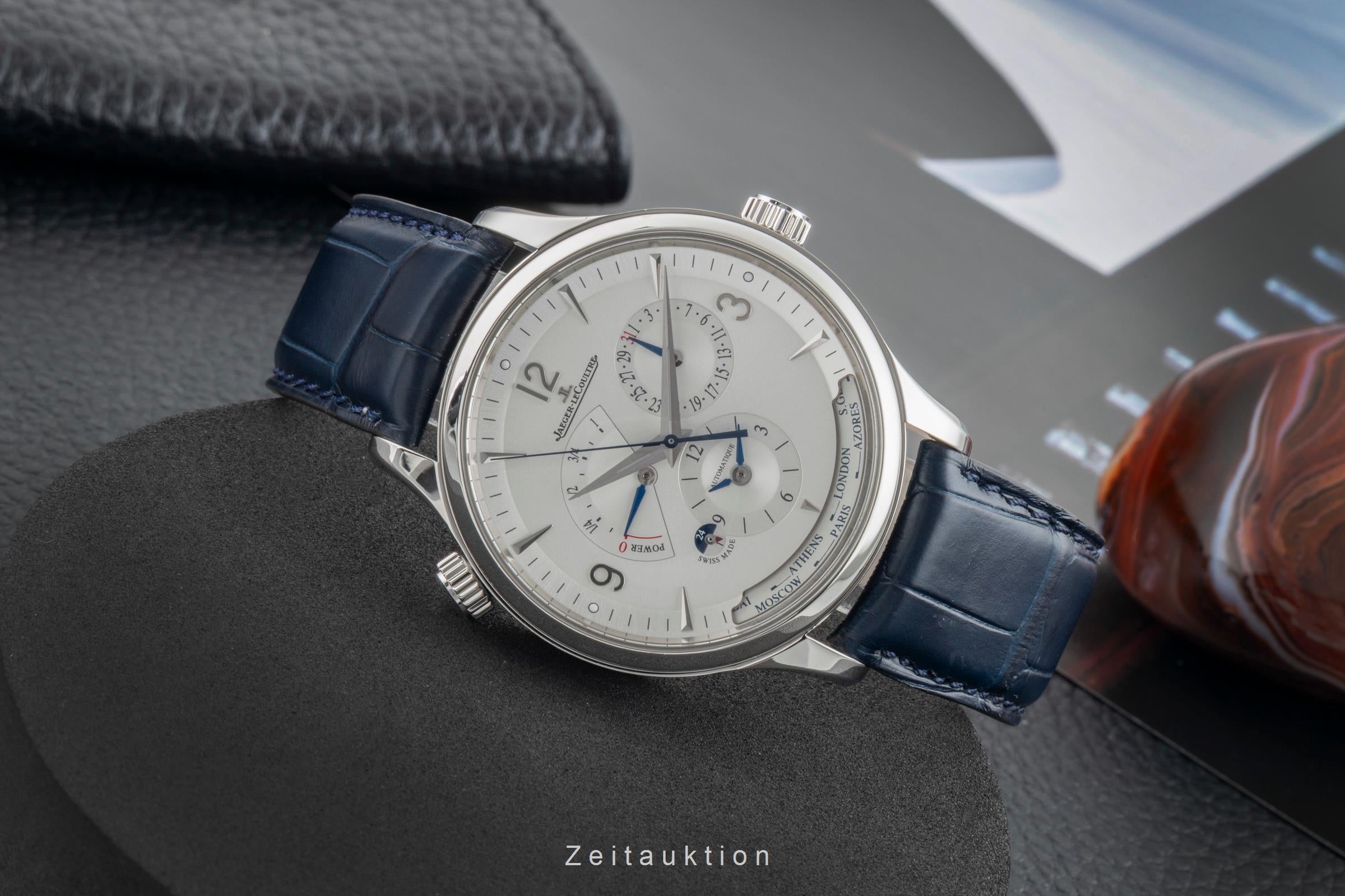 Jaeger LeCoultre Master Geographic steel automatic men's watch Q4128420, 830.8.A9.S  [2602938]